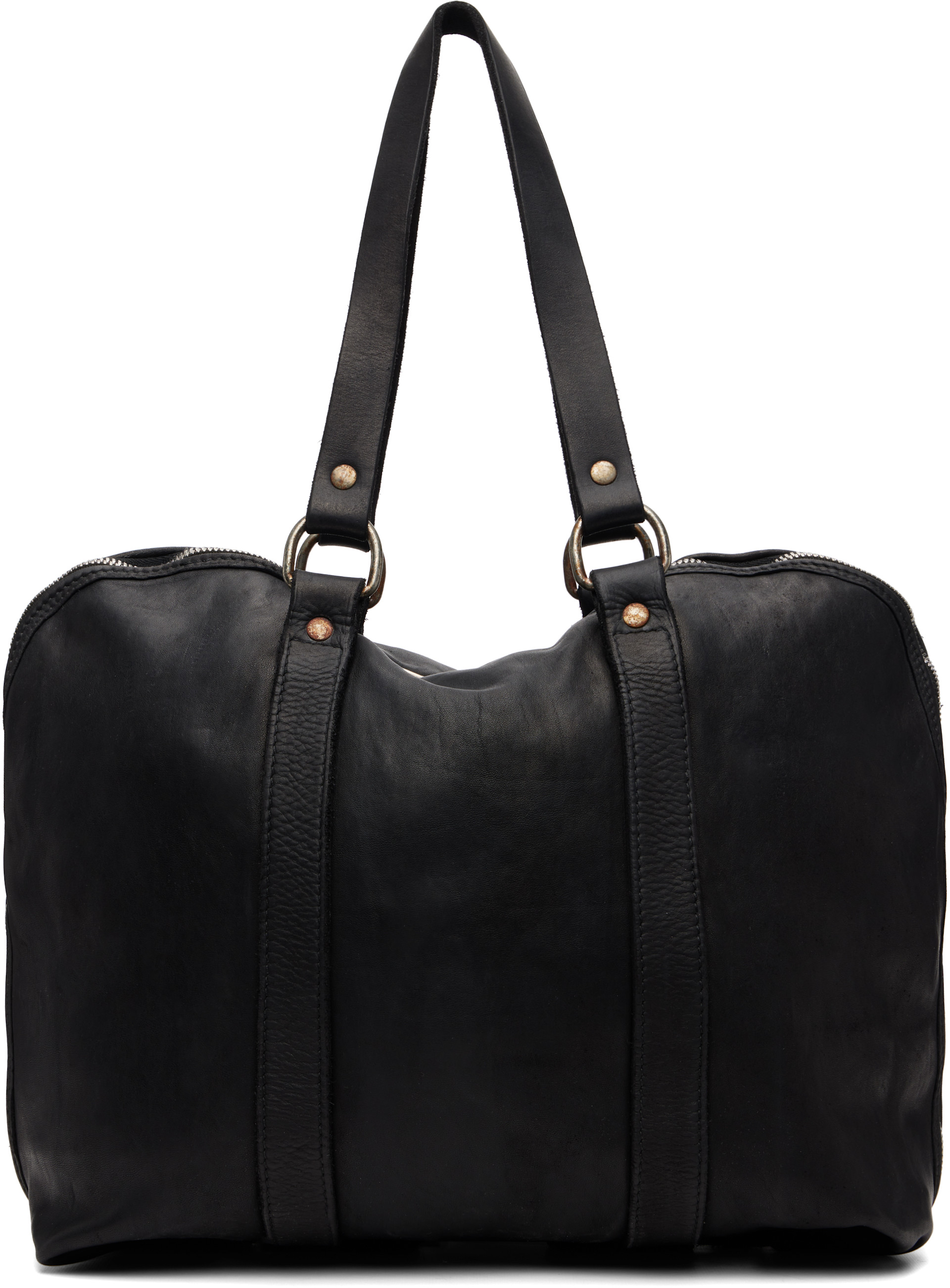 Guidi - Black Soft Horse Tote