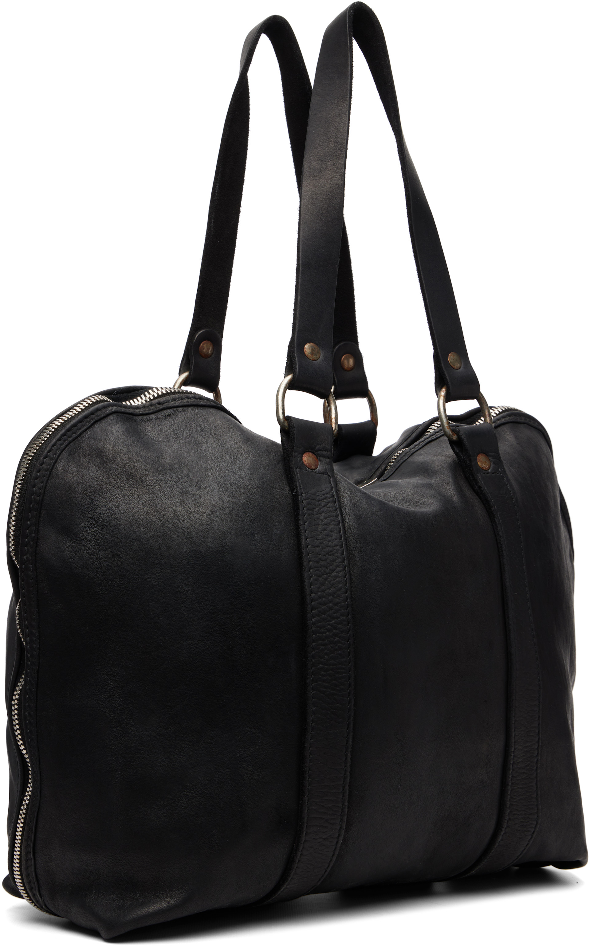 Guidi - Black Soft Horse Tote
