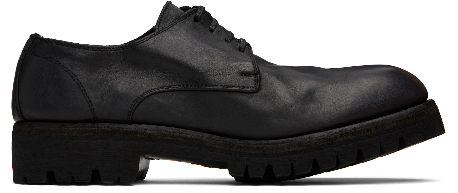 Guidi - 블랙 792V 가죽 더비 슈즈