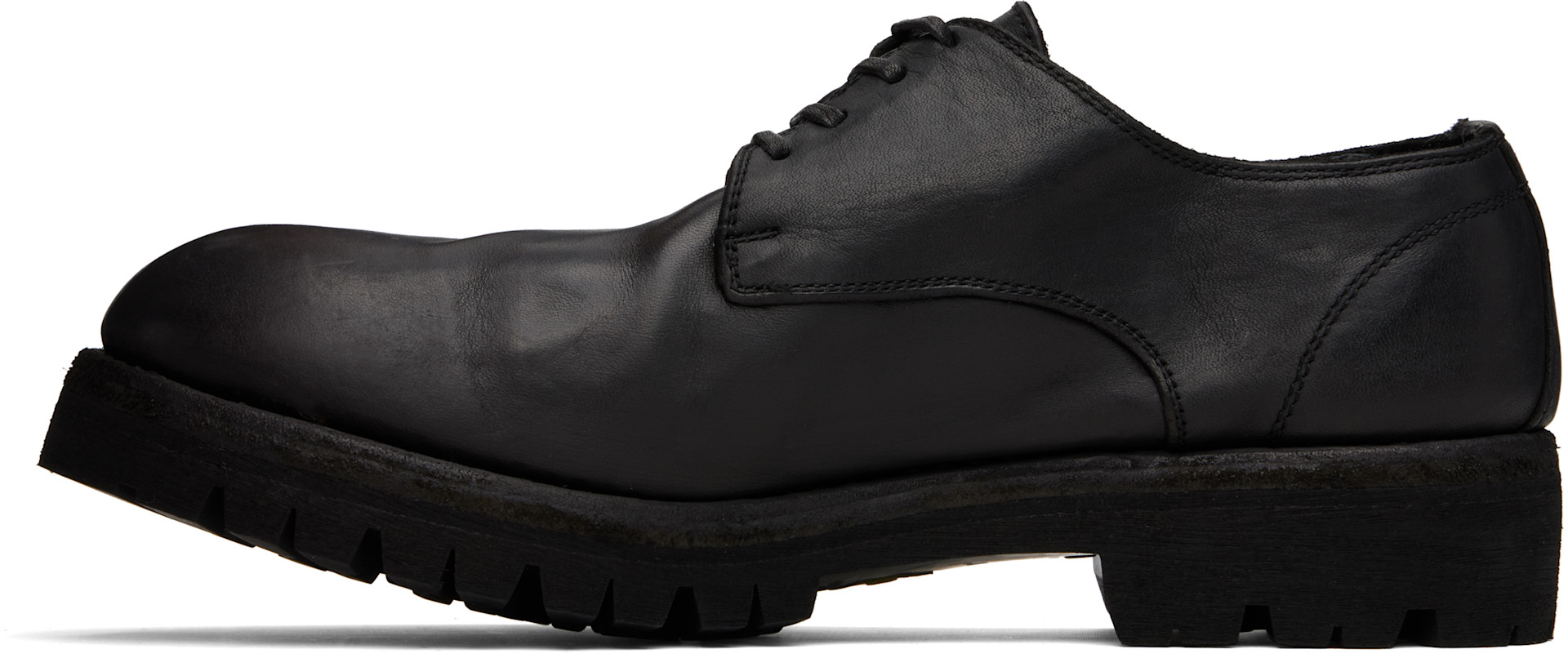 Guidi - 블랙 792V 가죽 더비 슈즈