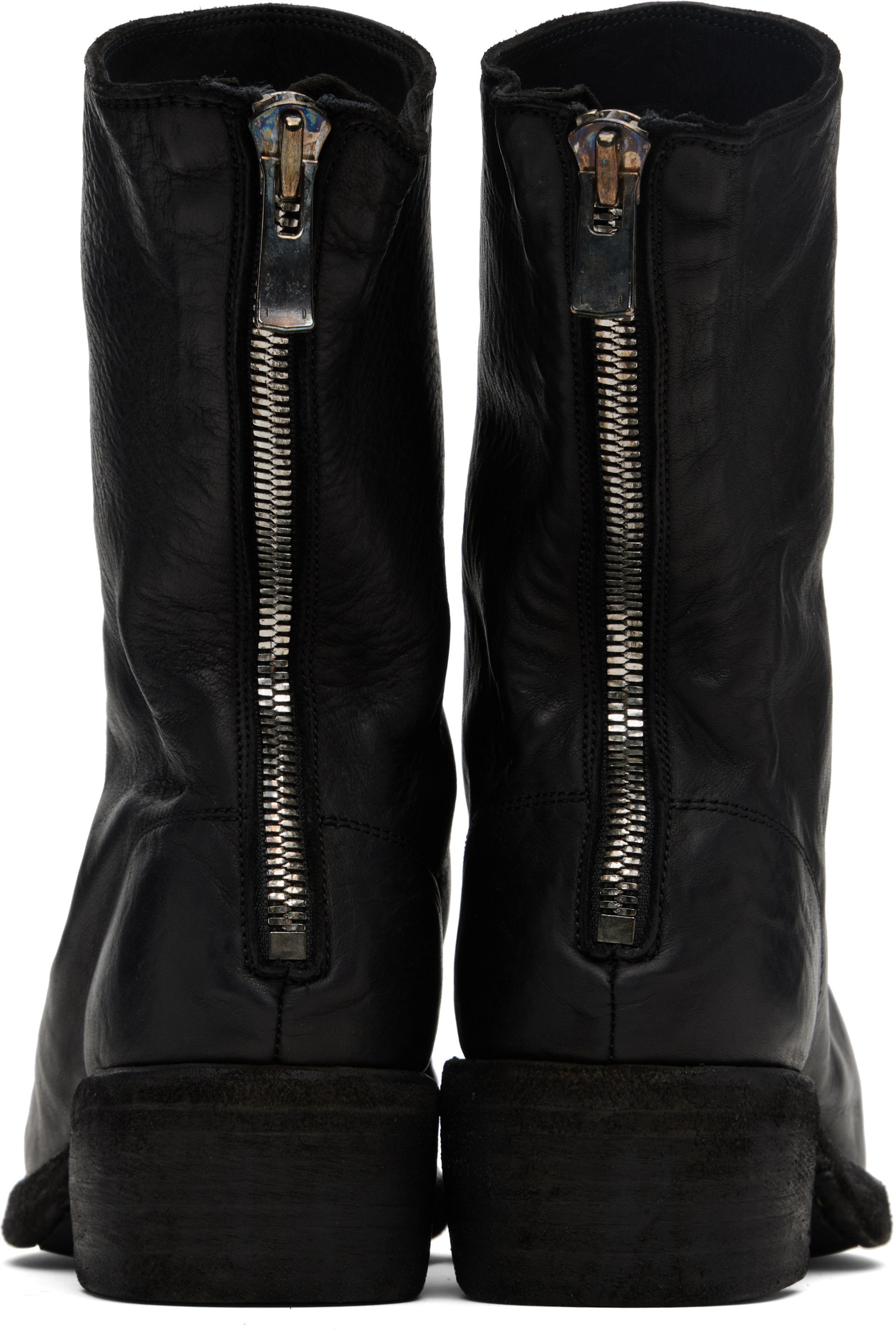Guidi - Bottes noires à glissière