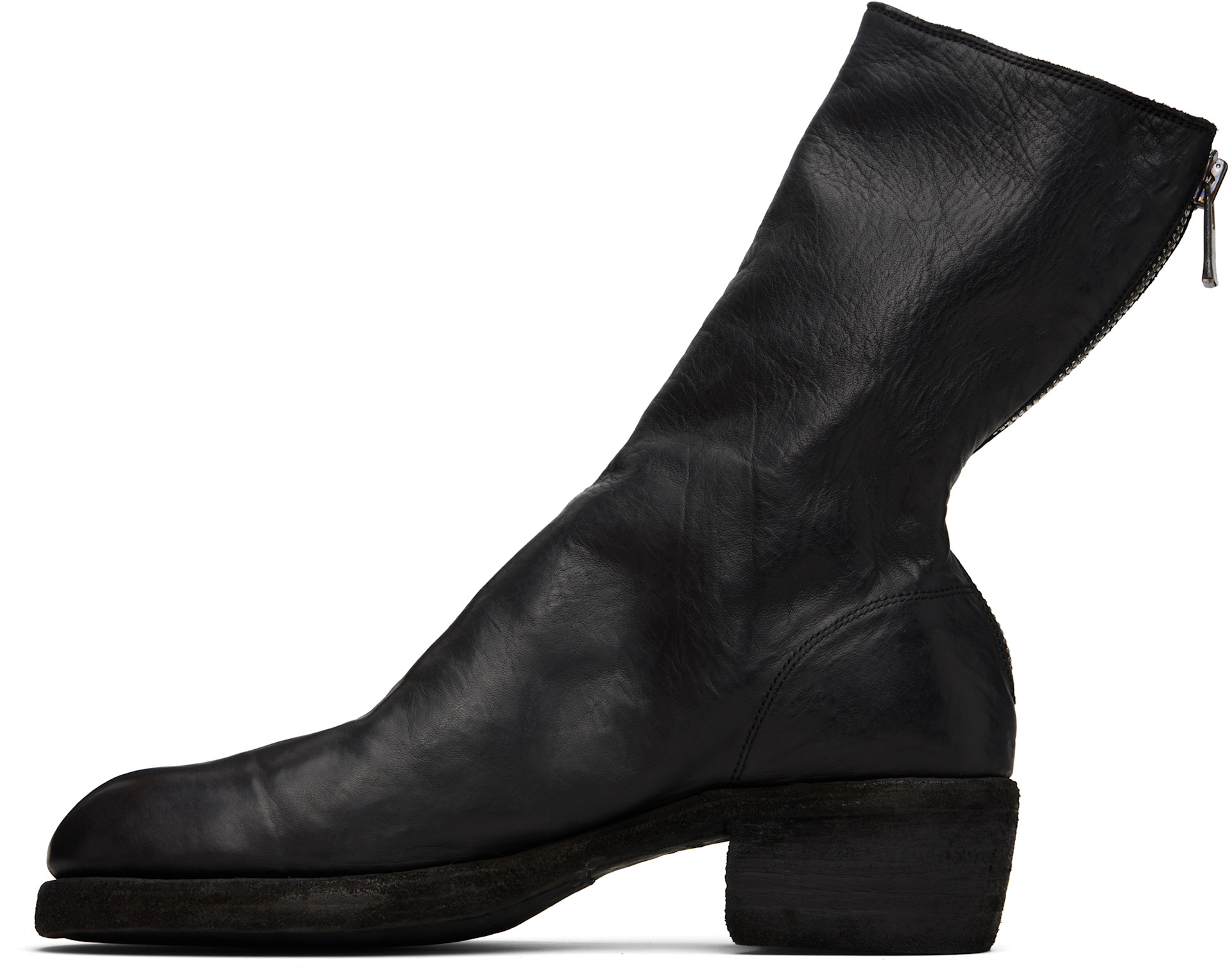 Guidi - Bottes noires à glissière