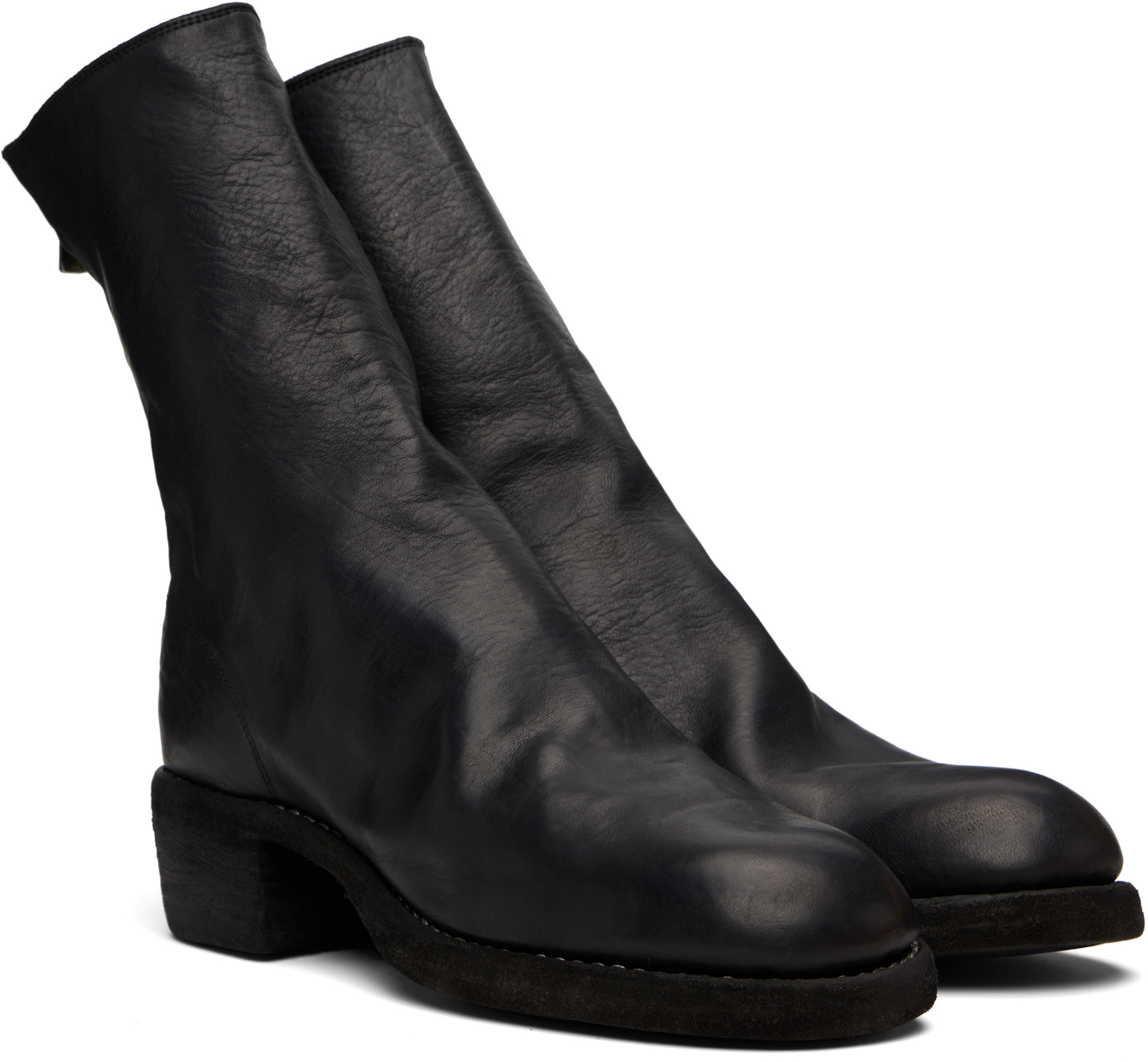 Guidi - Bottes noires à glissière