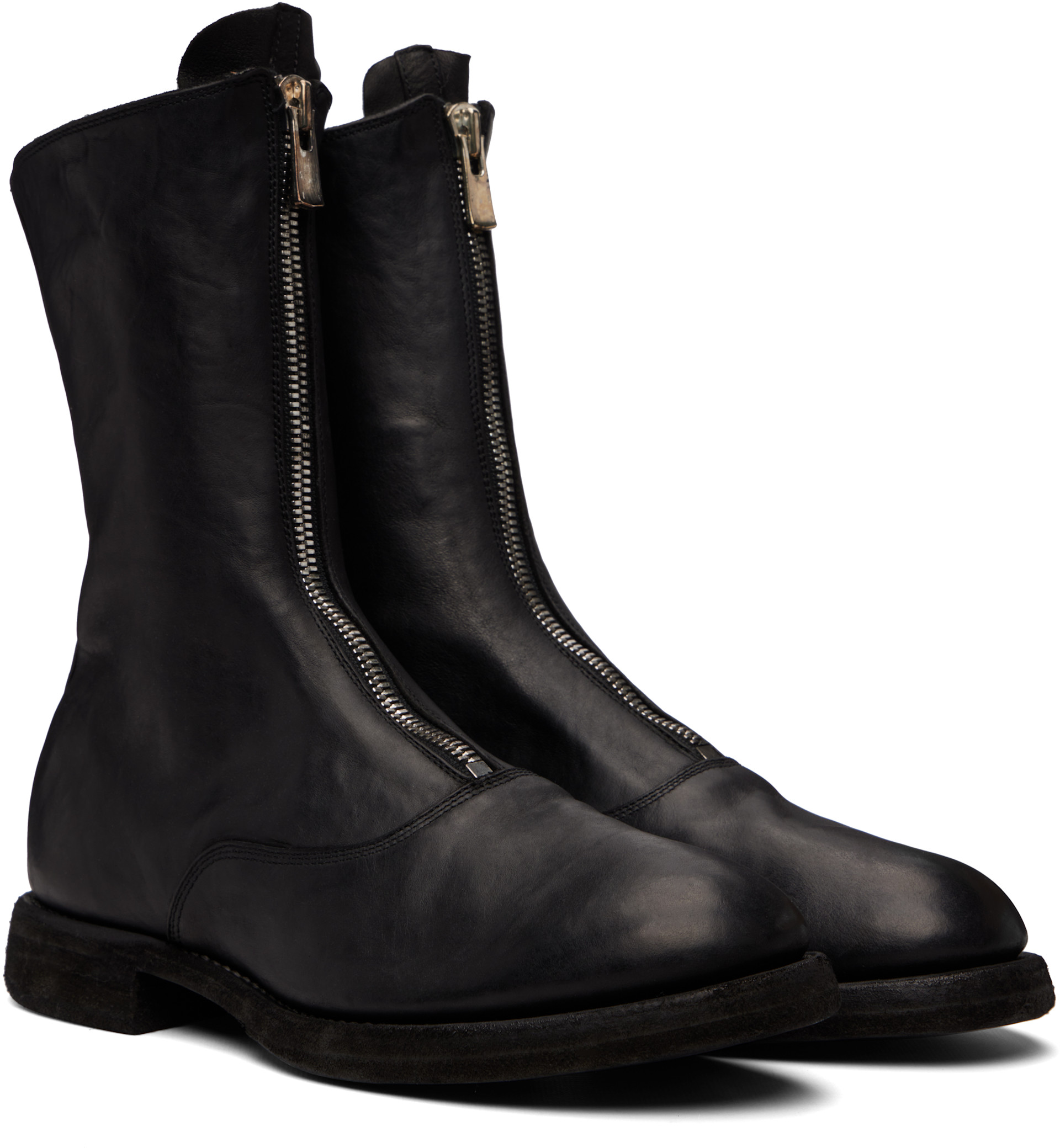 Guidi: Black 310WZ New Army Double Sole Boots | SSENSE