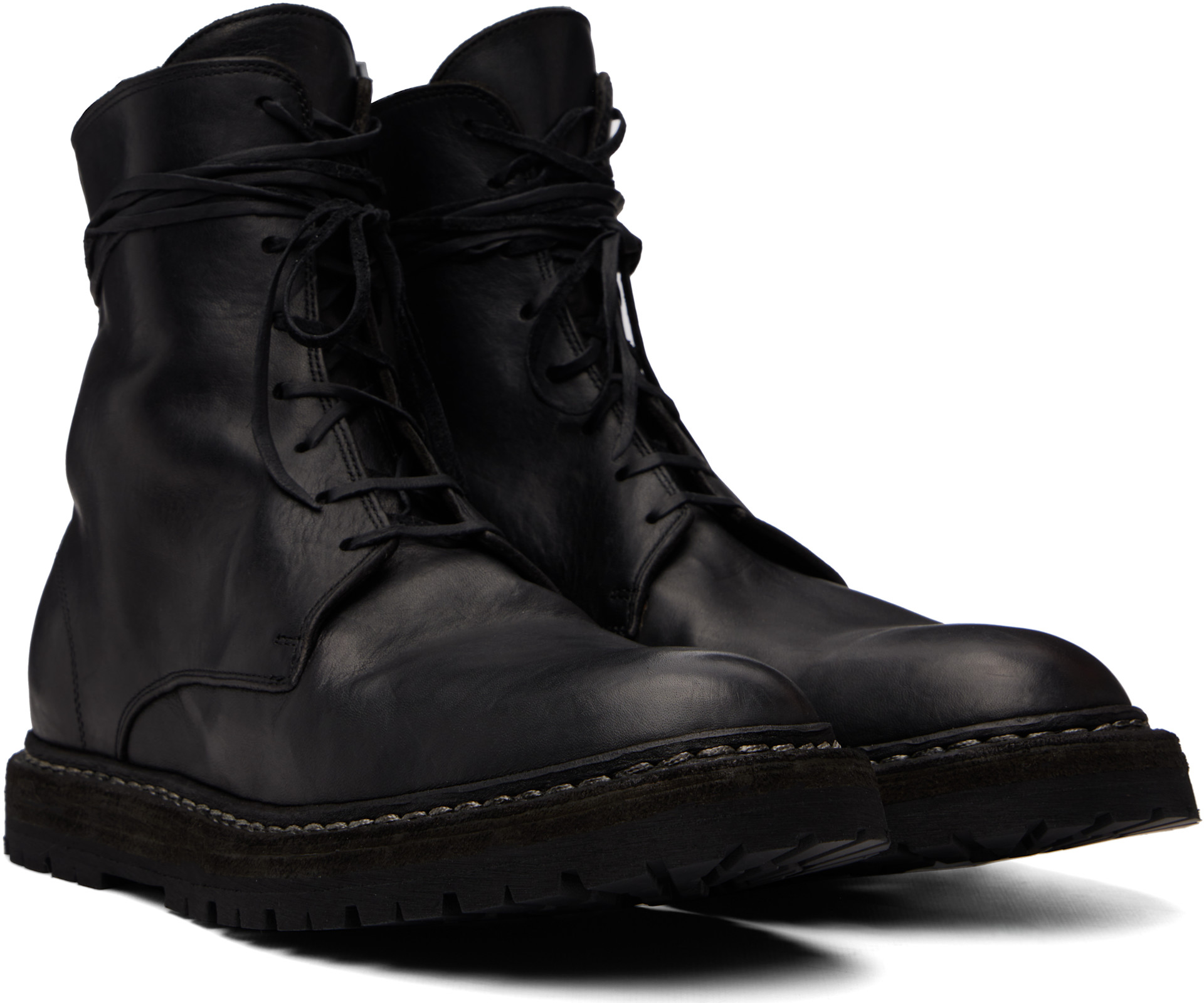 Guidi: ブラック 9950 ソフト ホースレザー ブーツ | SSENSE 日本