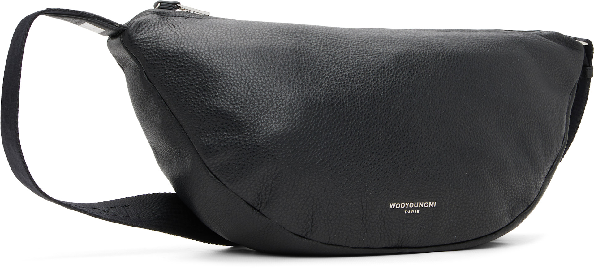 WOOYOUNGMI　ウーヨンミ　ブラック　ショルダーバッグ WOOYOUNGMI: Black Leather Moon Bag | SSENSE