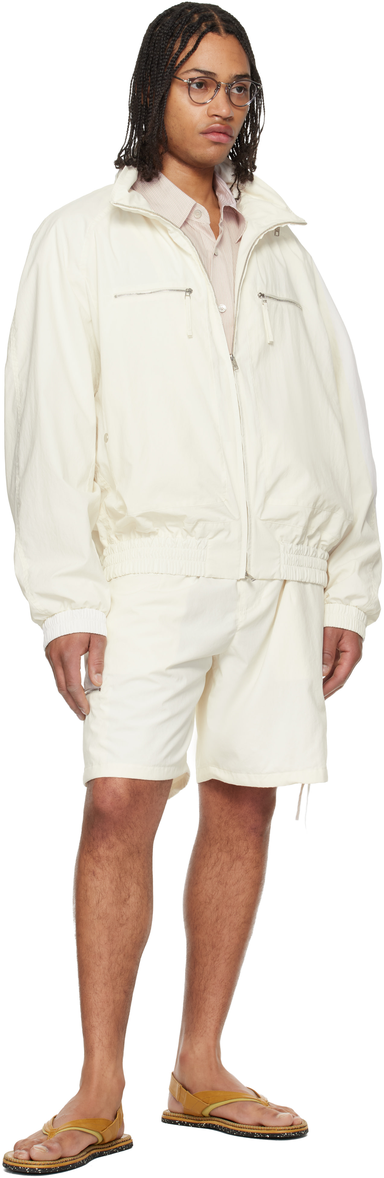 ジャケット・アウター FIFTEEN LOVE ~NKzip white~ (U:nity size) Georgia Tech Yellow Jackets Adidas Z.N.E Full Zip White Jacket