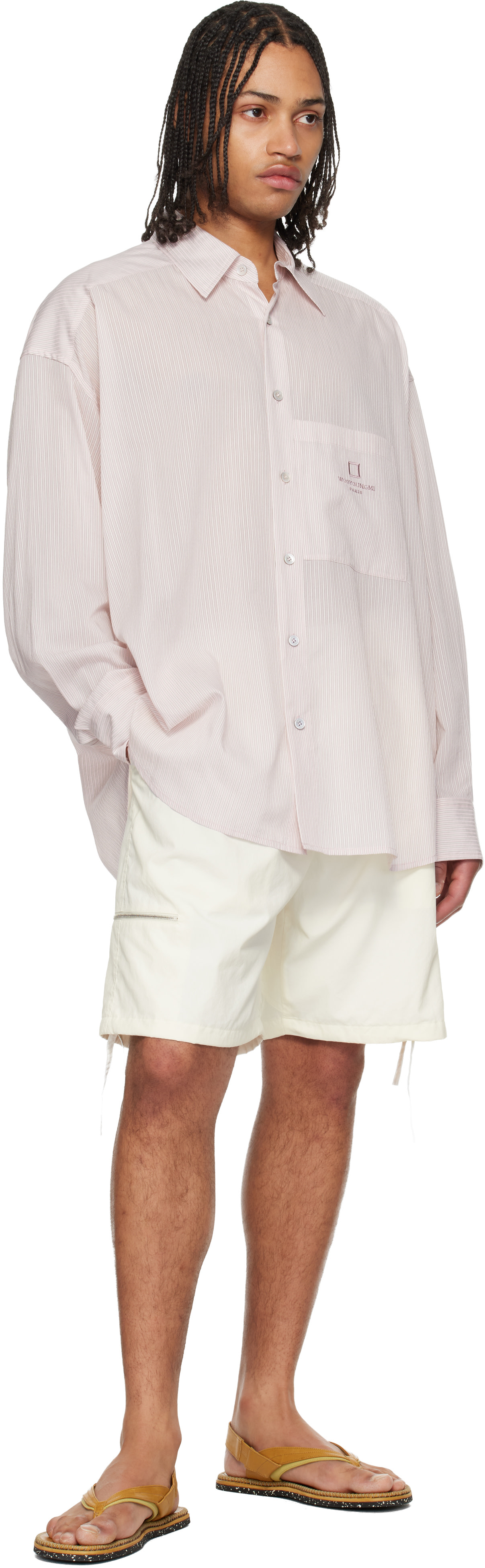 WOOYOUNGMI: Pink Striped Shirt | SSENSE