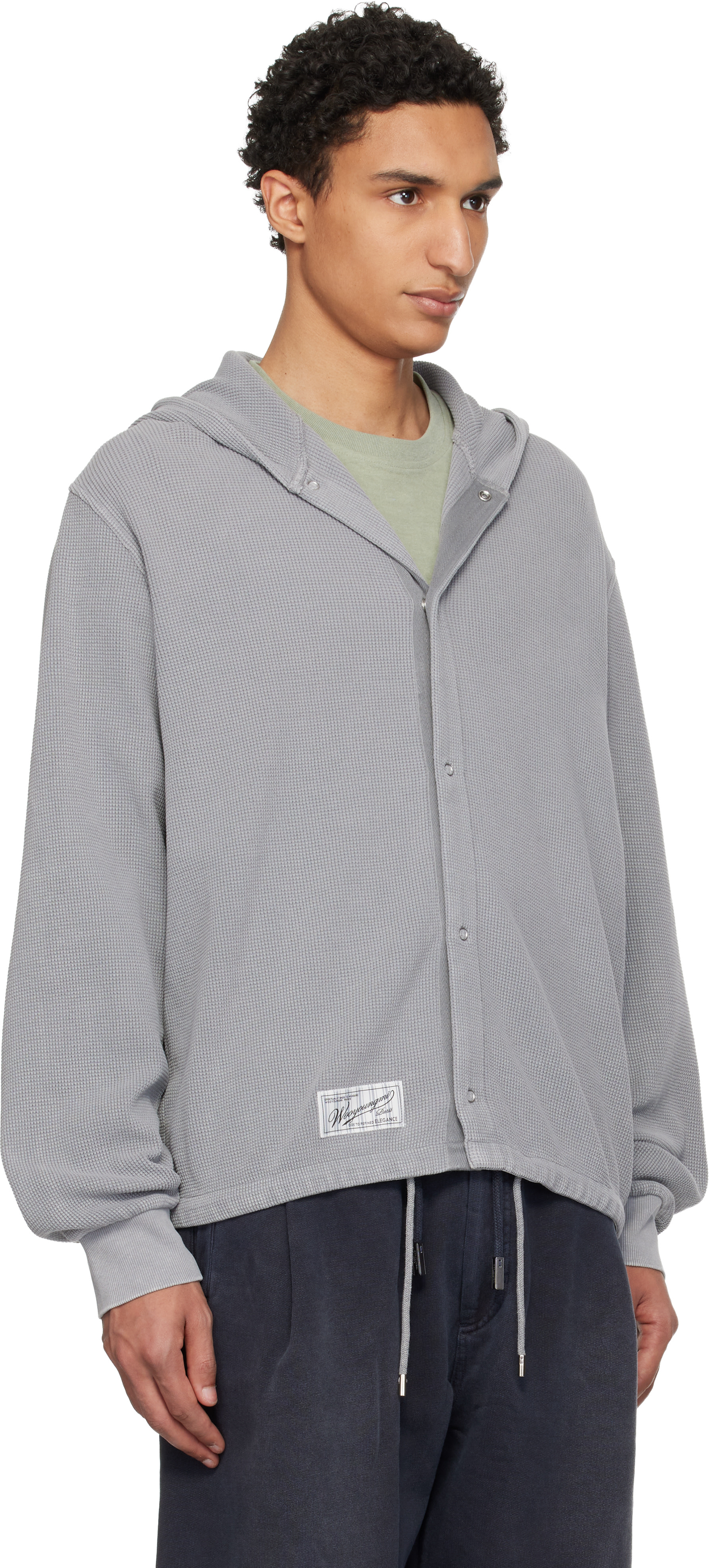WOOYOUNGMI - Pull à capuche gris
