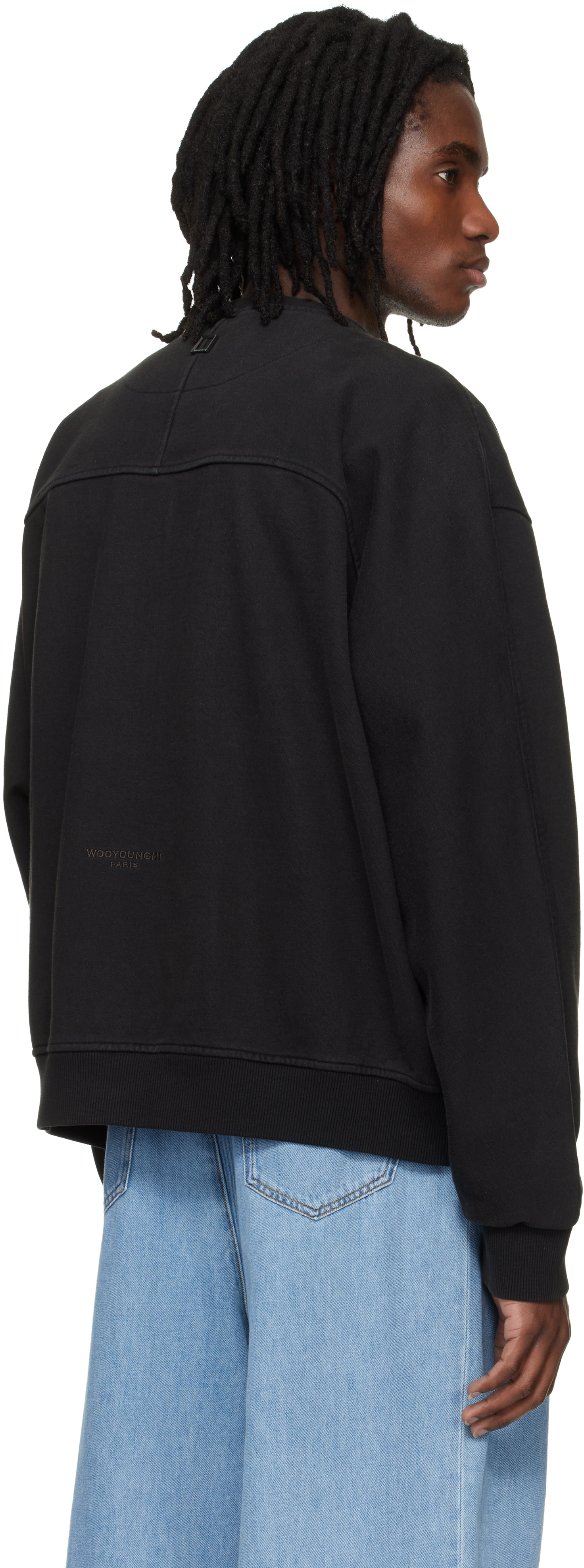WOOYOUNGMI - Pull molletonné noir à demi-glissière