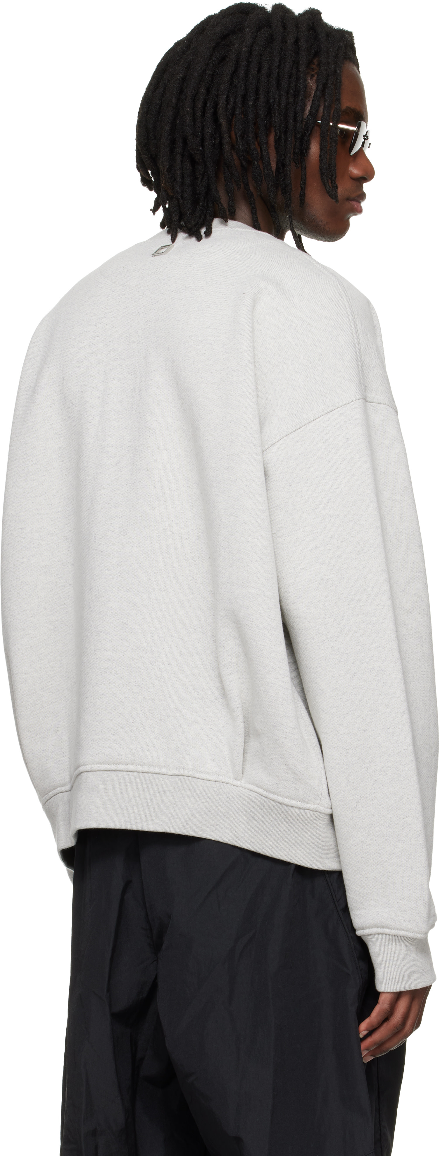 WOOYOUNGMI - Pull molletonné de style cardigan gris