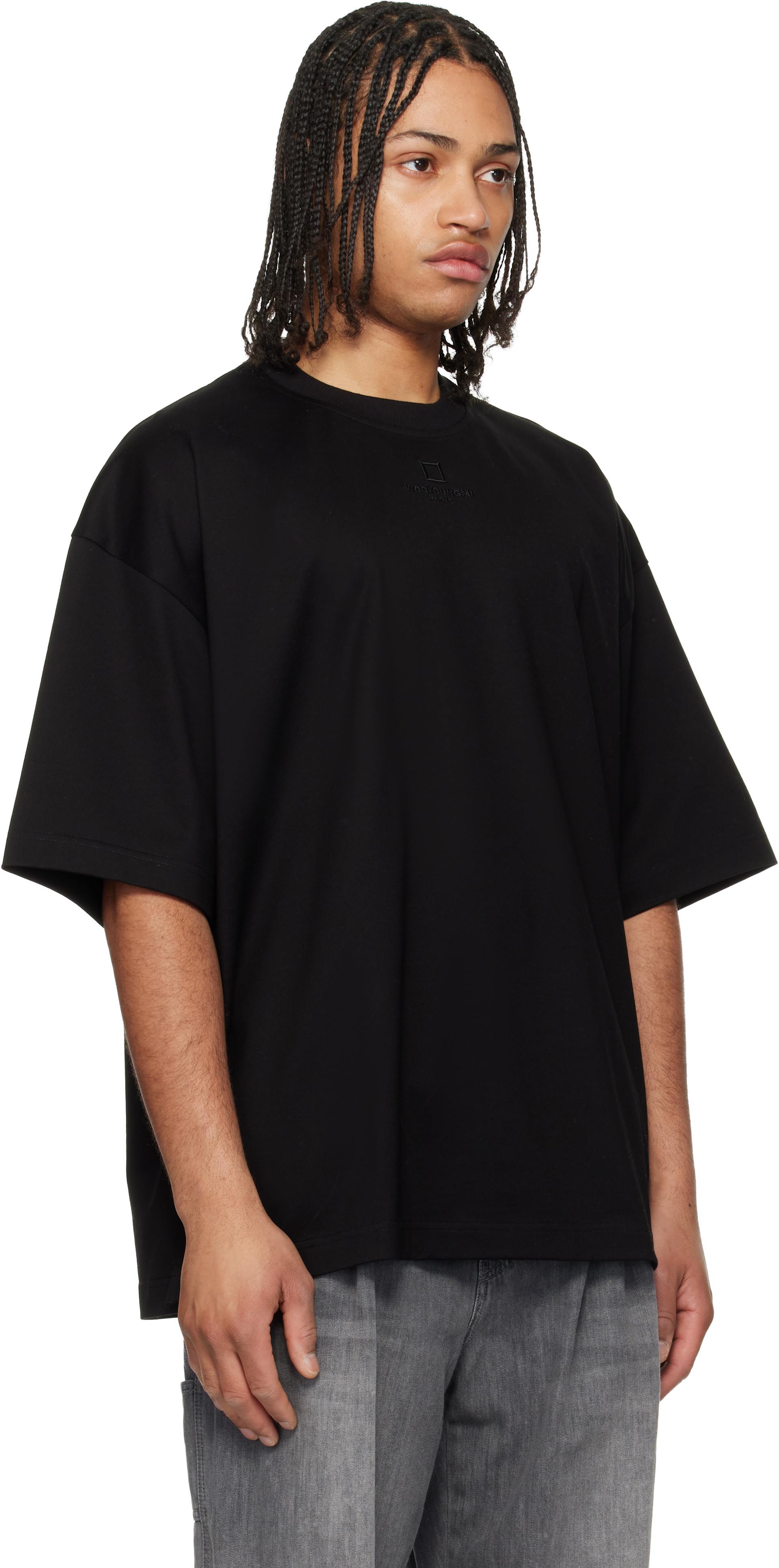 WOOYOUNGMI: Black Cotton Over Size T-shirt | SSENSE