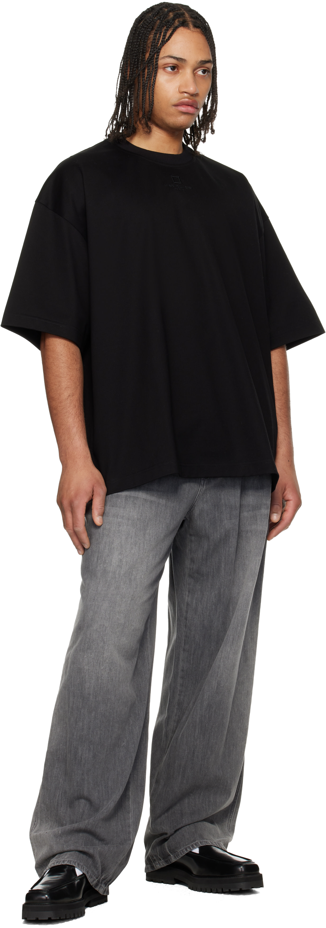 WOOYOUNGMI: Black Cotton Over Size T-shirt | SSENSE