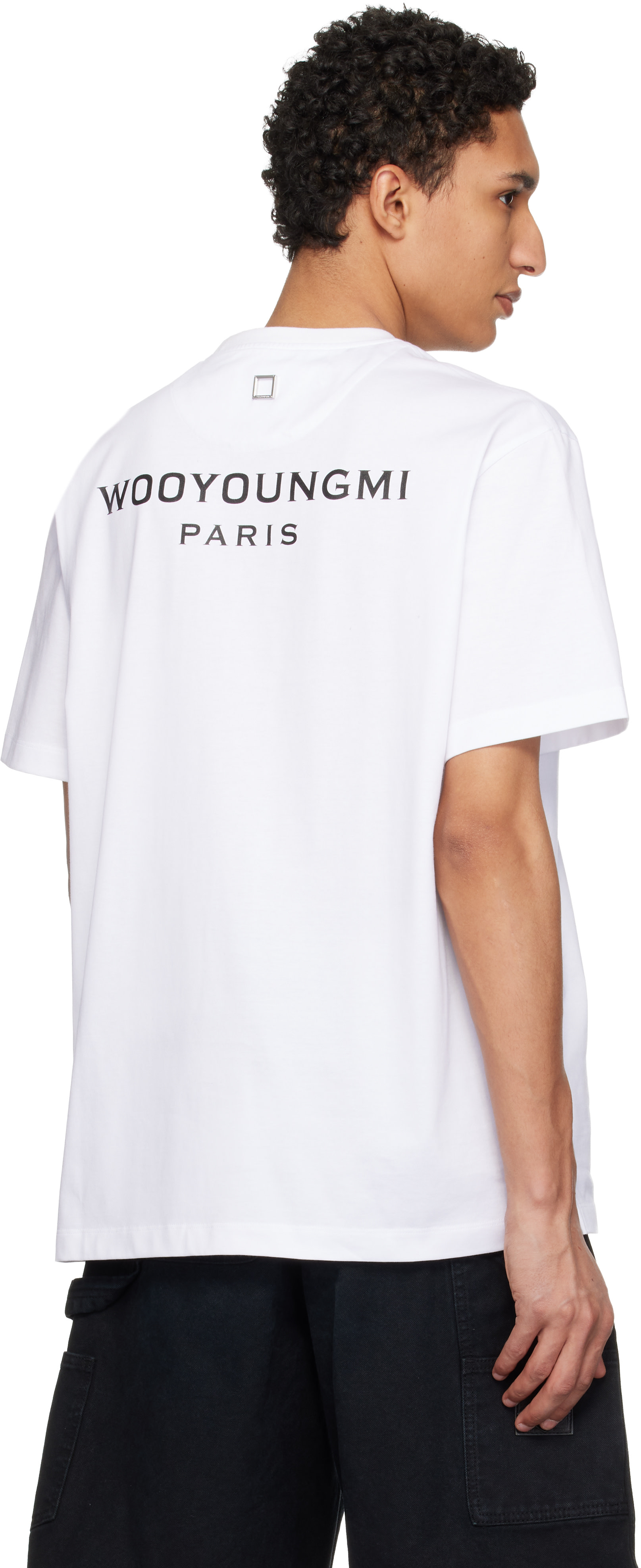 WOOYOUNGMI: White Cotton Back Logo T-shirt | SSENSE