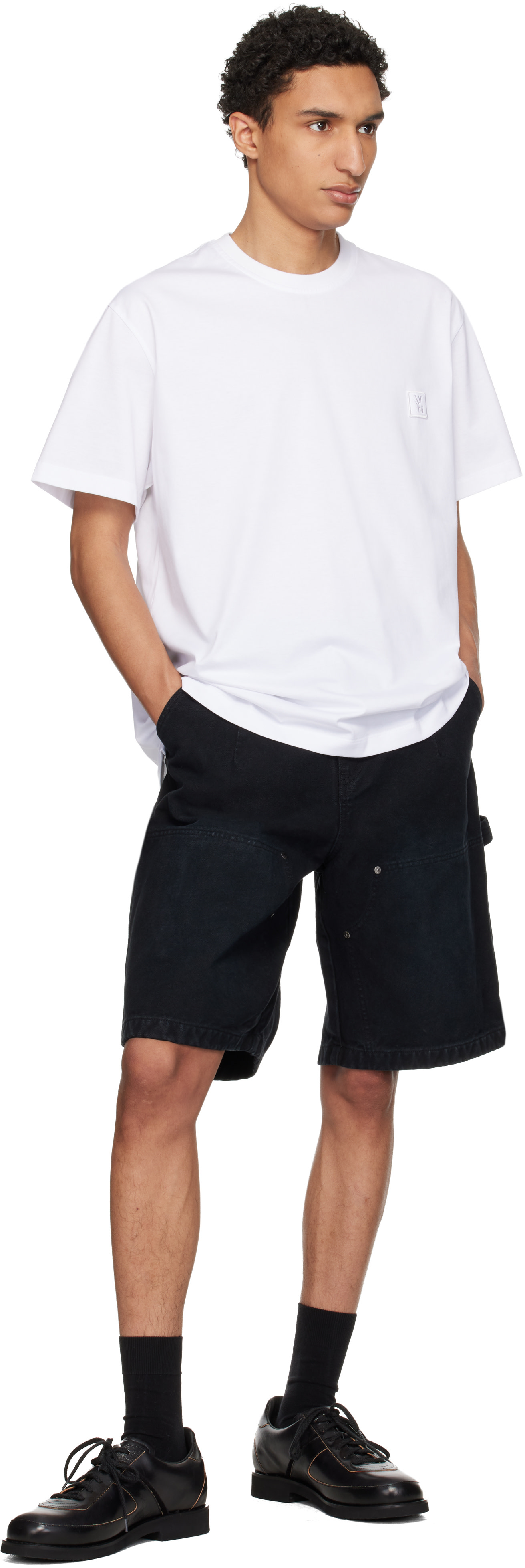 WOOYOUNGMI: White Cotton Back Logo T-shirt | SSENSE
