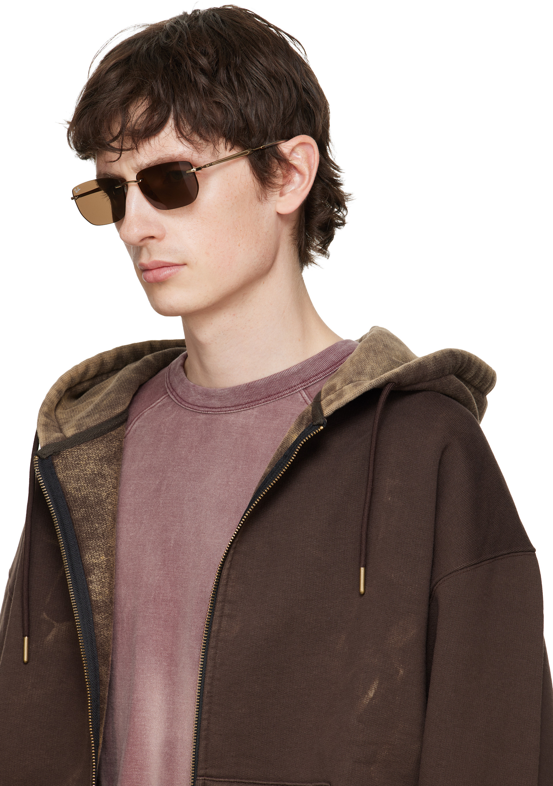 Ray-Ban - 골드 RB3768 선글라스