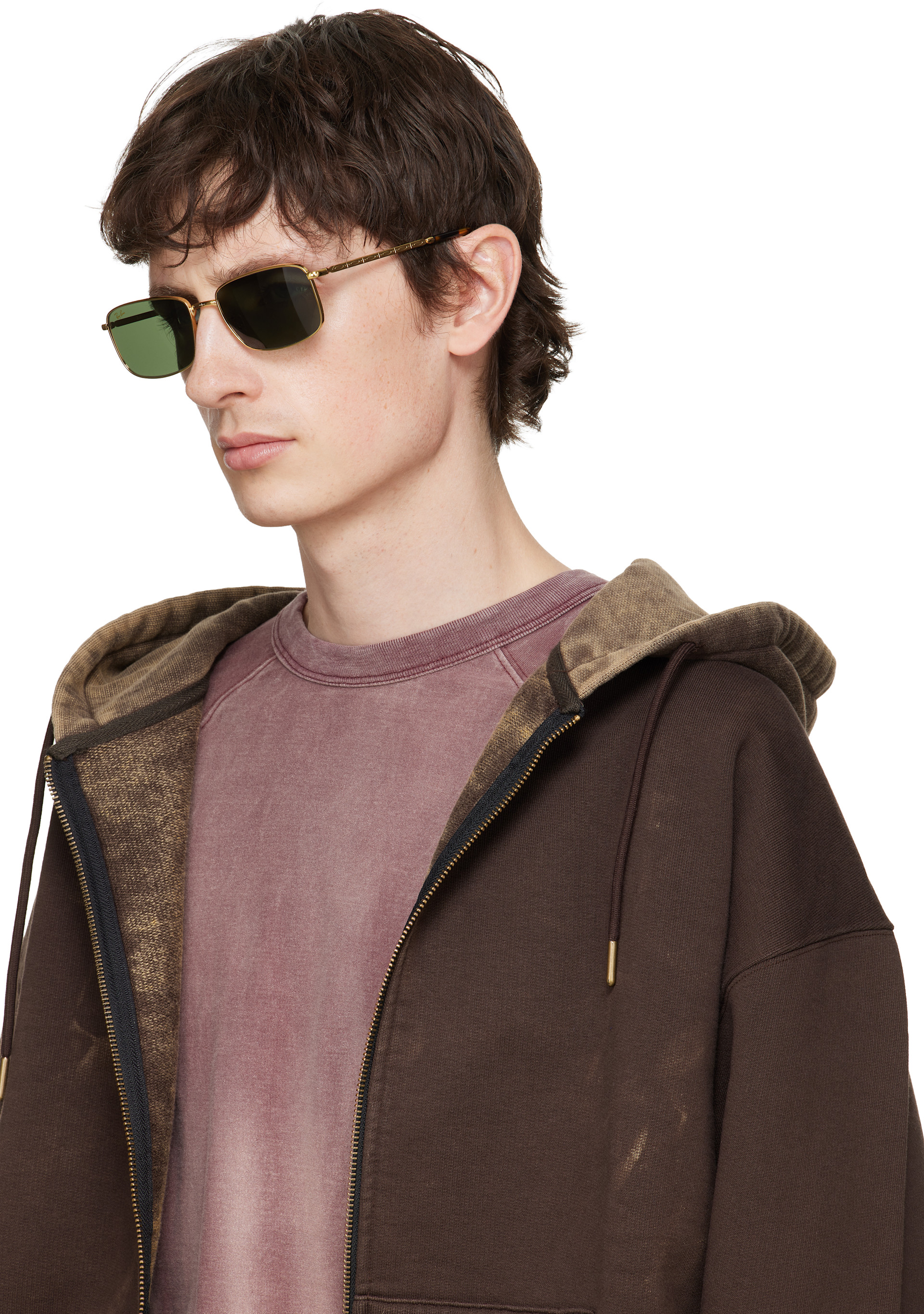 Ray-Ban - 골드 RB3717 선글라스