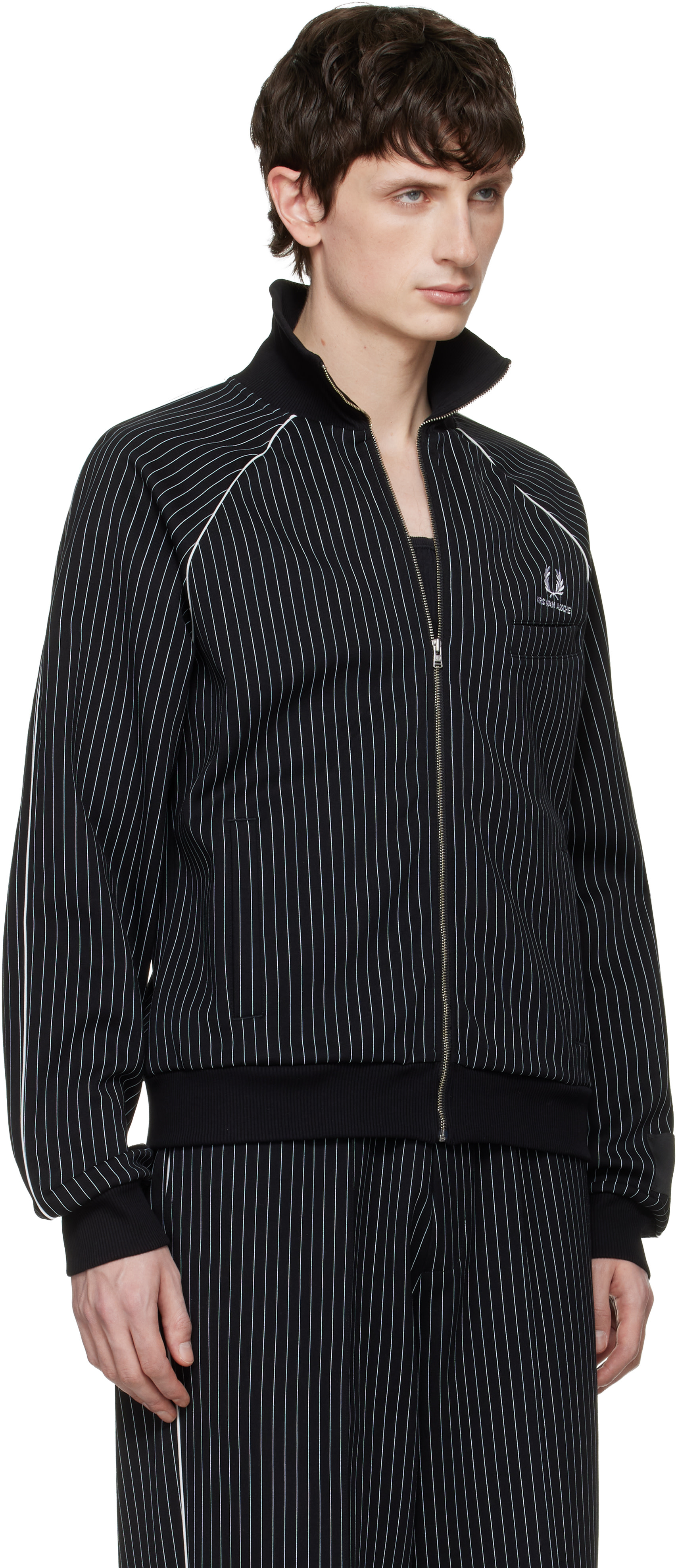 Fred Perry: ブラック Kris Van Asscheエディション ピンストライプ
