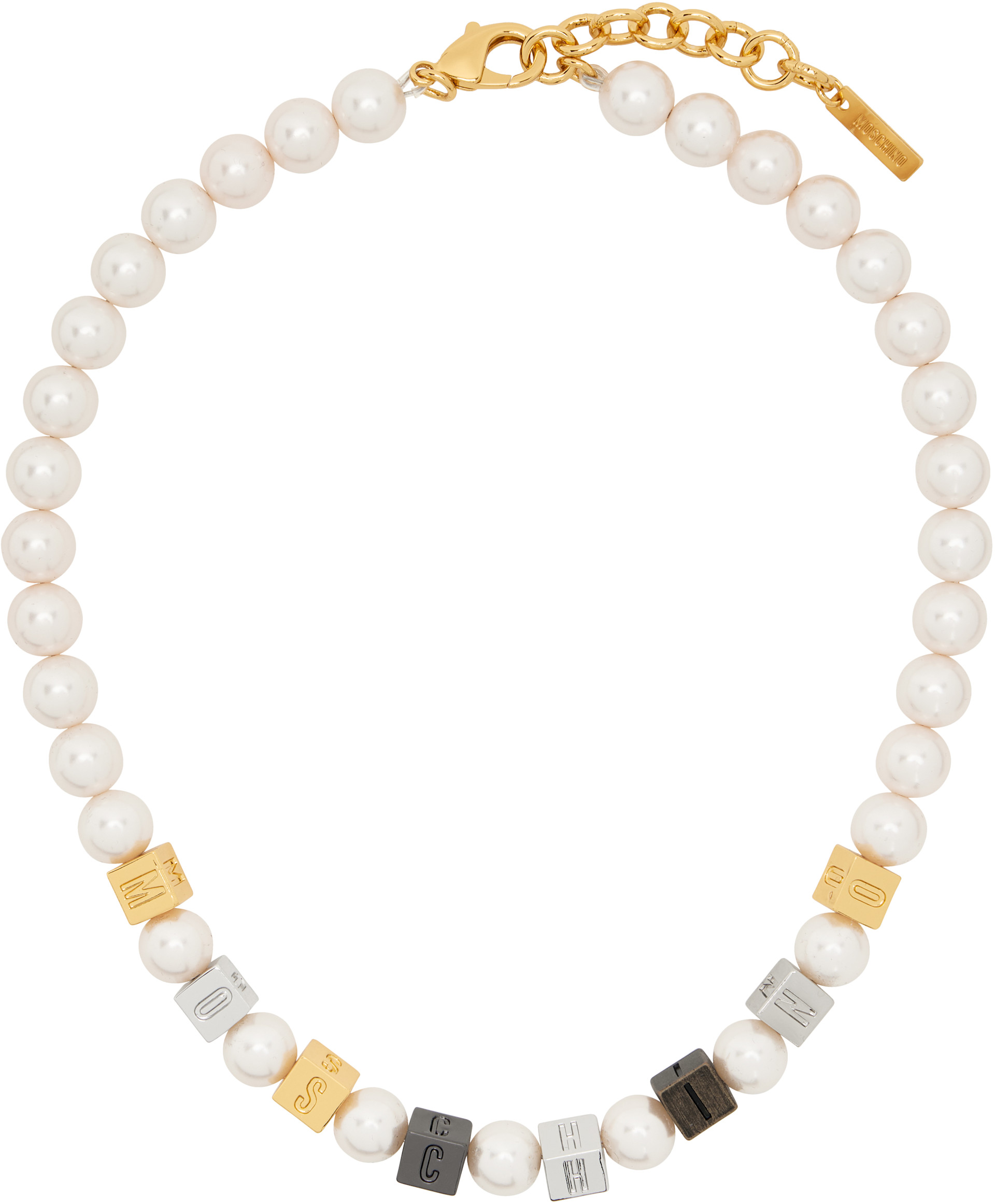 Moschino - Collier à breloques à logo