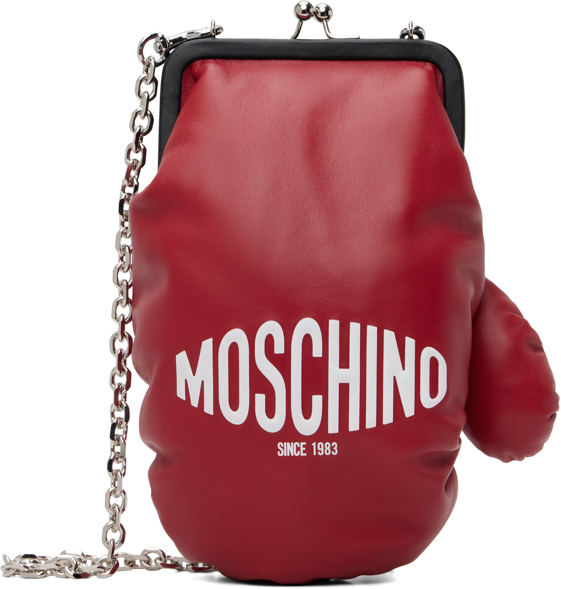 Moschino: レッド Boxing Gloves バッグ | SSENSE 日本