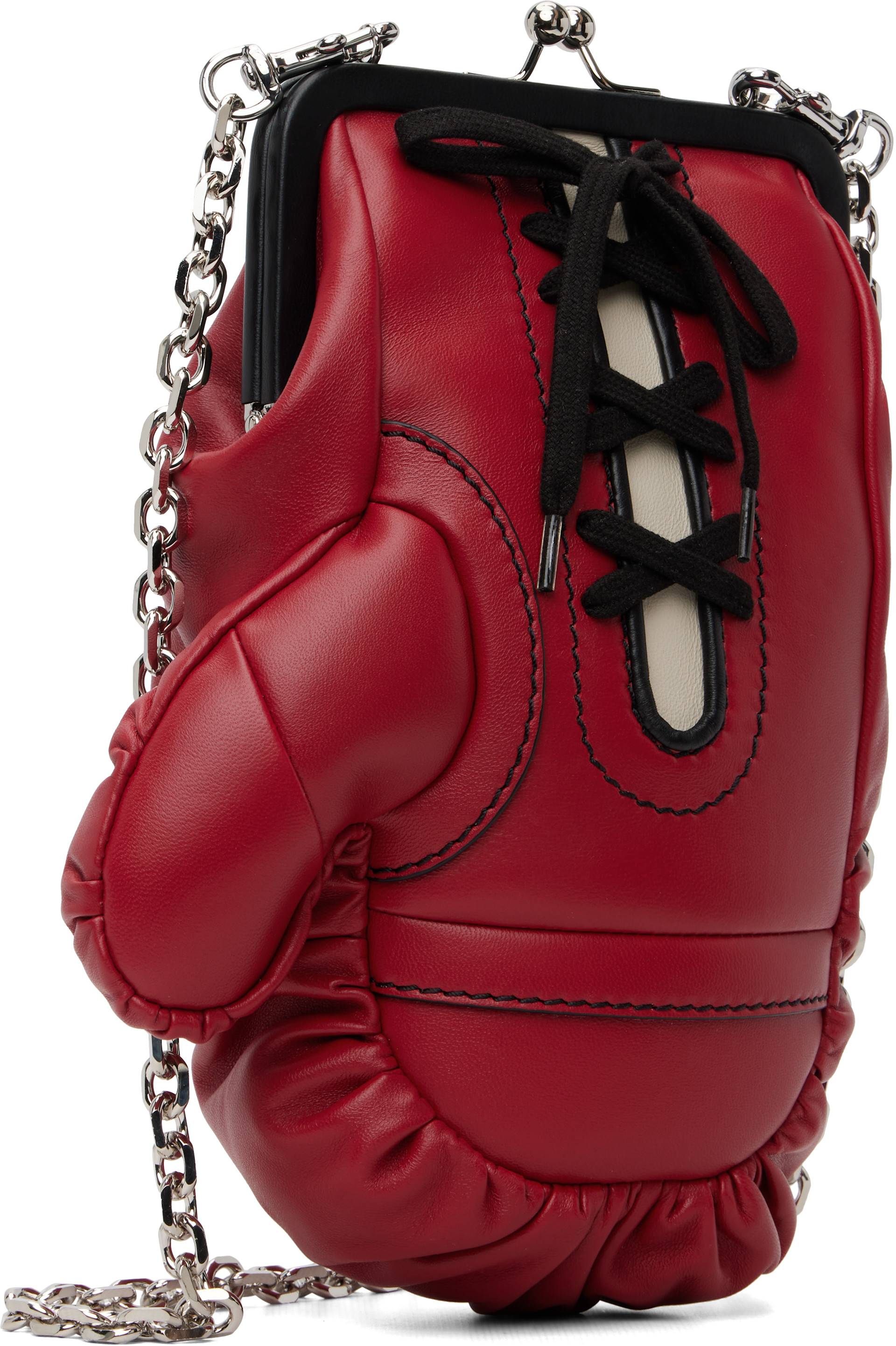 Moschino: レッド Boxing Gloves バッグ | SSENSE 日本