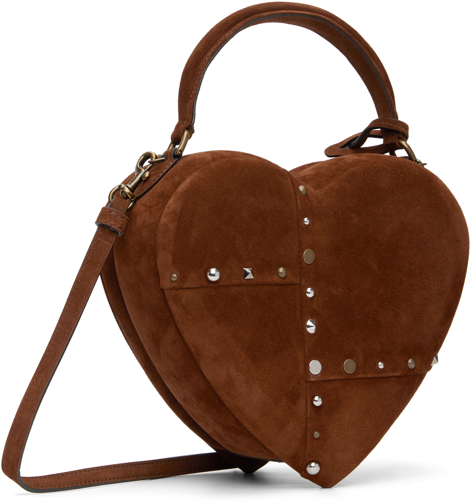 Moschino: Brown 'Love Me' Bag | SSENSE