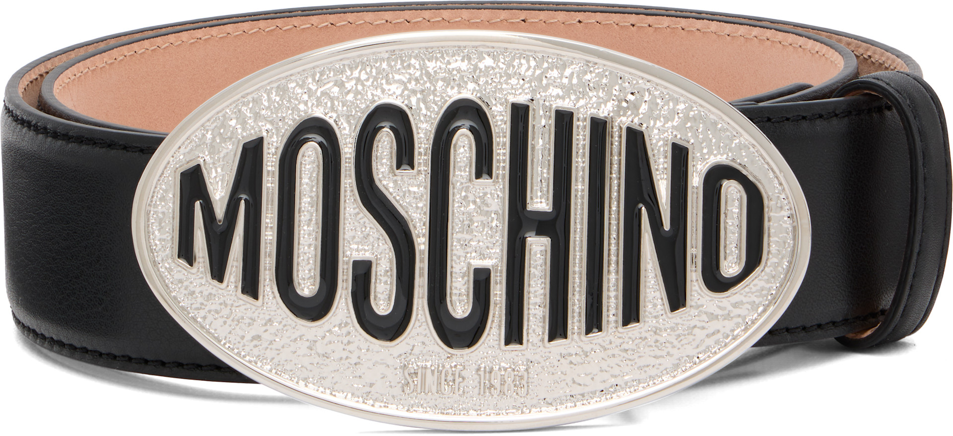MOSCHINO ベルト Belt in leather with logo | Moschino