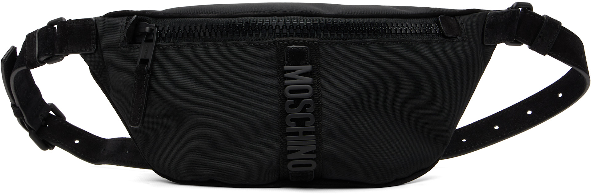 Moschino: ブラック 'Carry Me' ベルトバッグ | SSENSE 日本