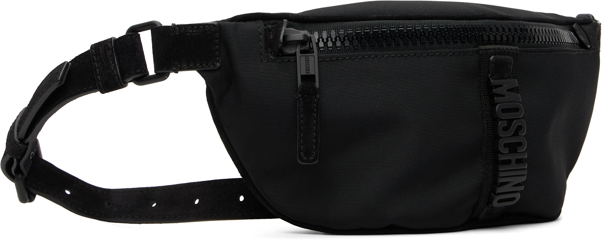 Moschino: ブラック 'Carry Me' ベルトバッグ | SSENSE 日本