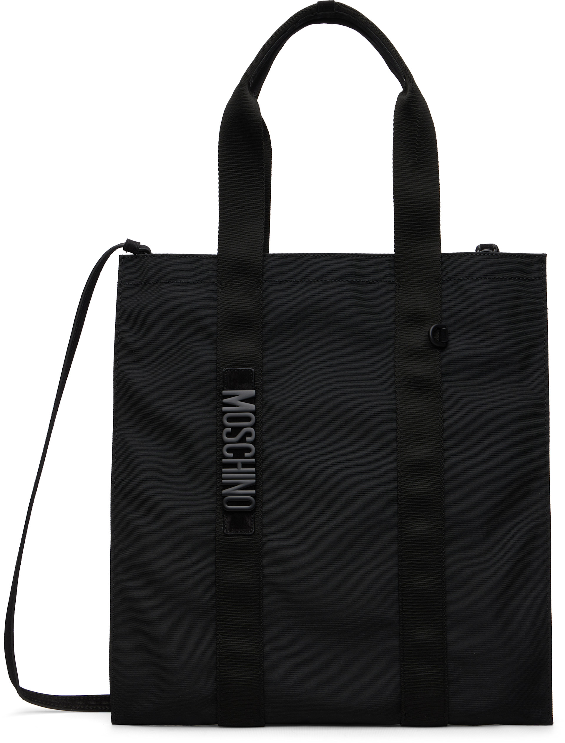 ☆最終SALE☆ MOSCHINO ブラックベルベットバッグ Moschino: ブラック 'Carry Me' トートバッグ | SSENSE 日本