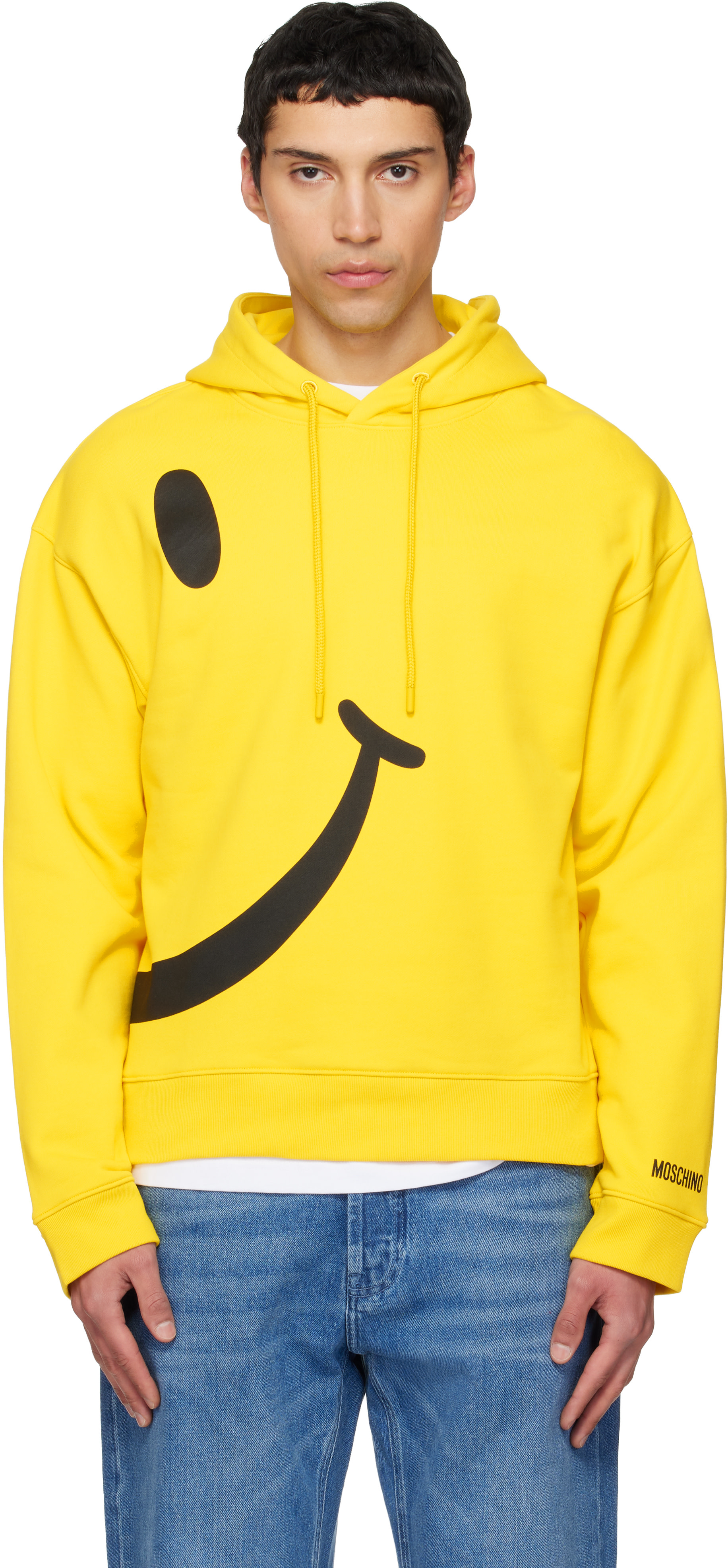 Moschino - Yellow Smiley Organic Cotton Hoodie