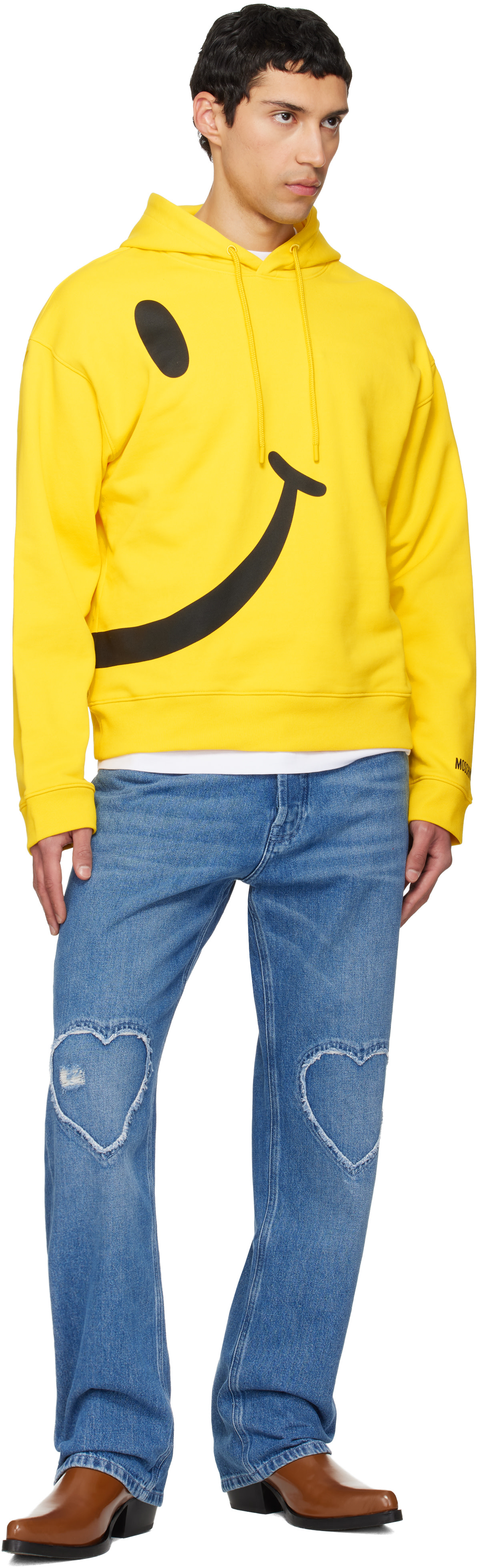Moschino - Yellow Smiley Organic Cotton Hoodie