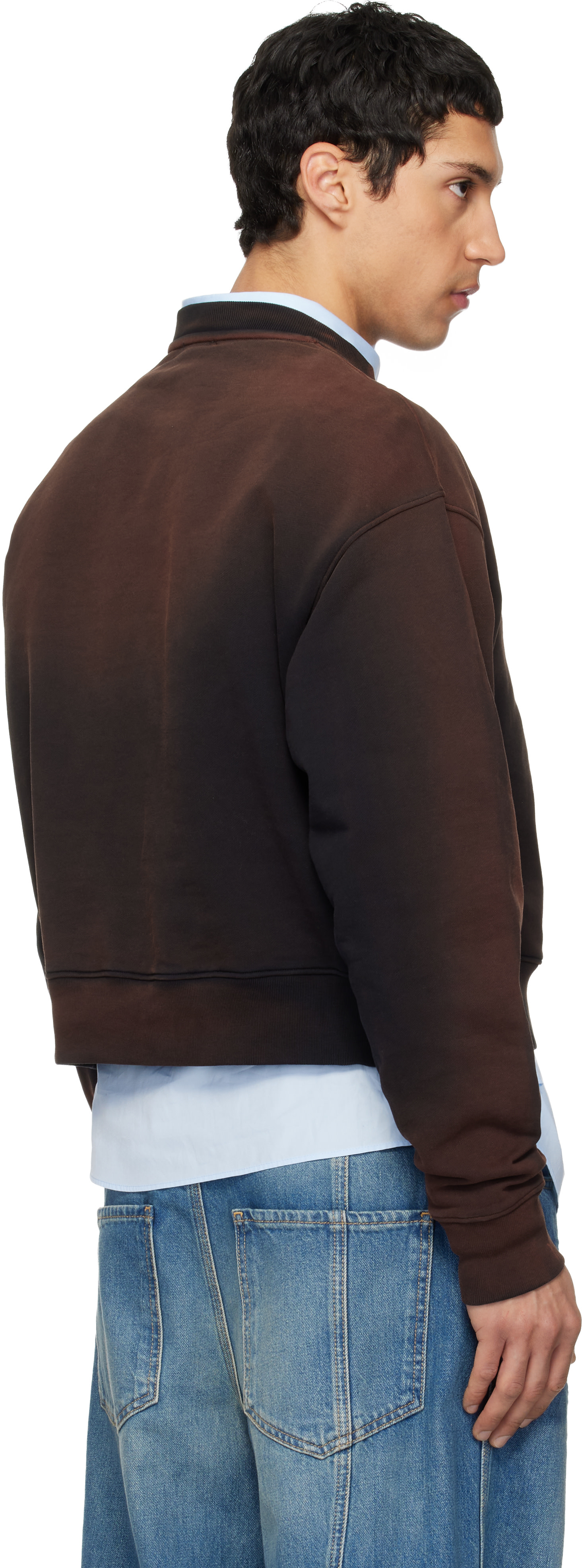 Moschino - Pull molletonné brun à logo M