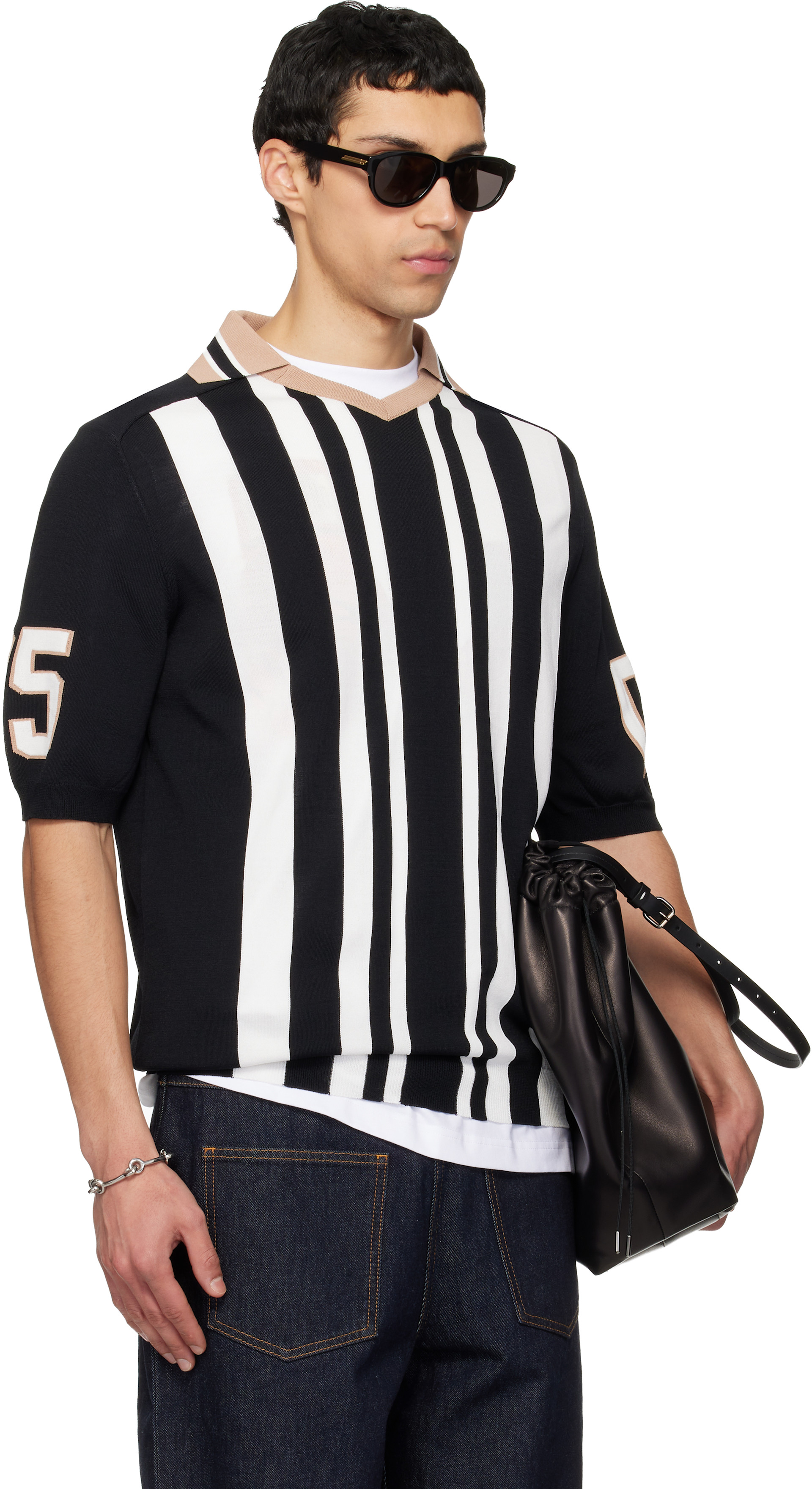 Moschino - Black & White Sport Inspired Polo