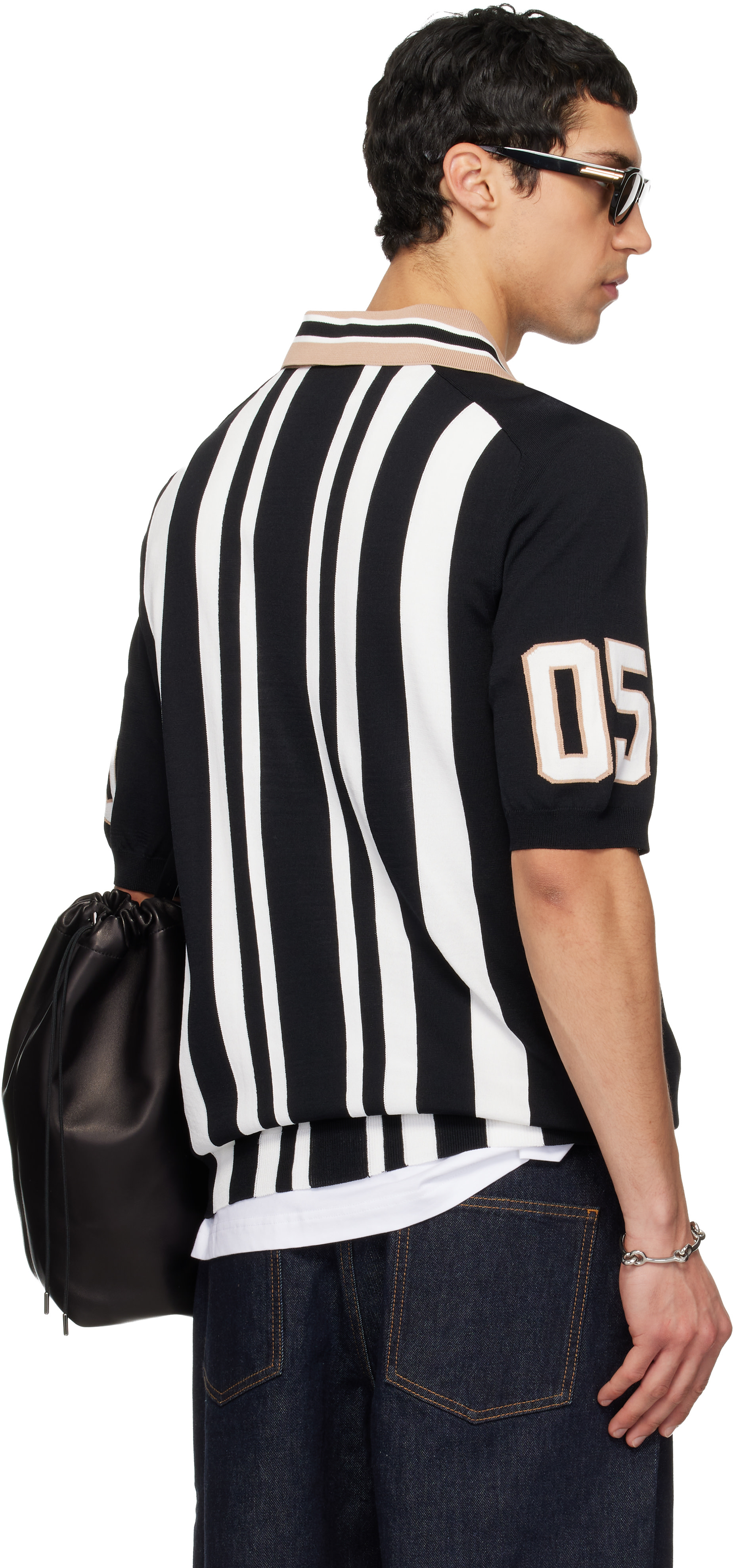 Moschino - Black & White Sport Inspired Polo