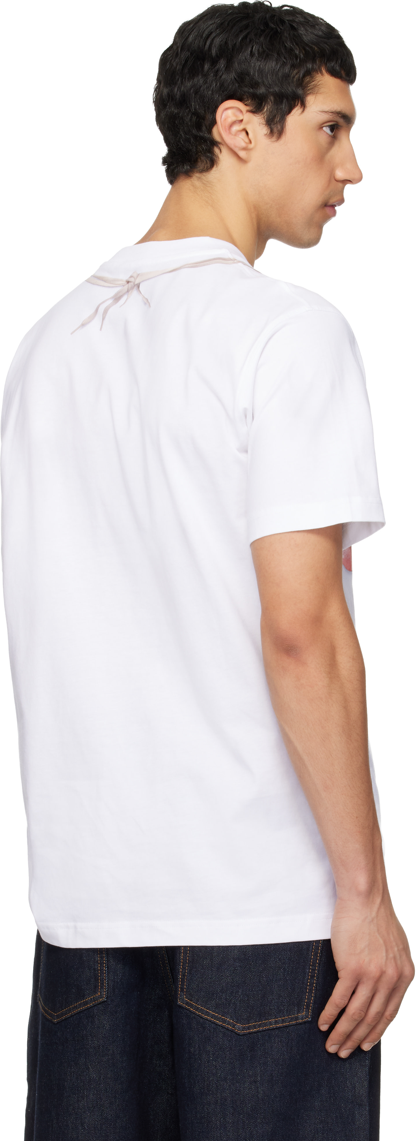 Moschino - White Printed Organic Cotton Jersey T-shirt
