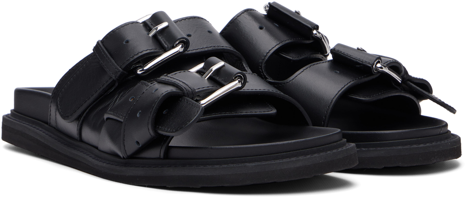 Moschino - Black Calfskin Sandals