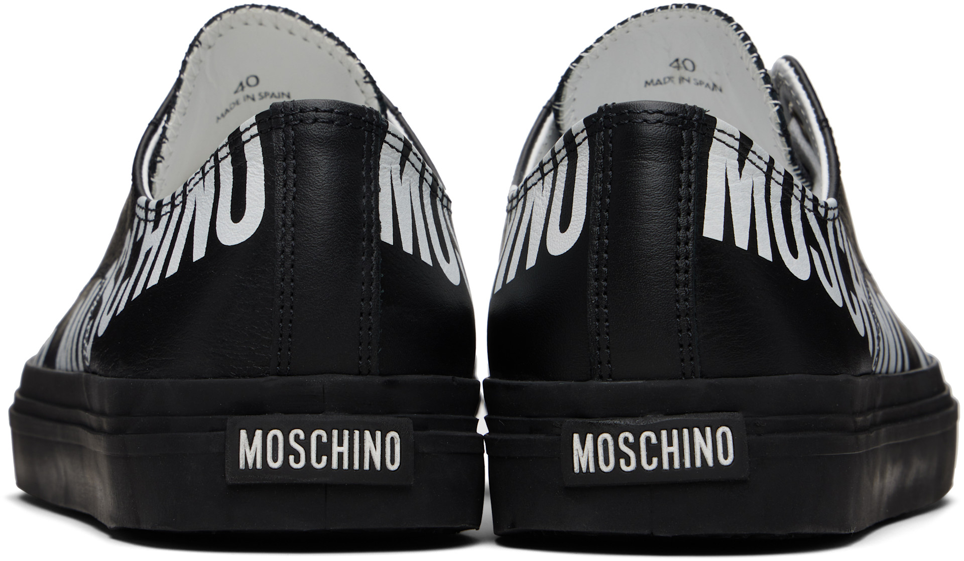 Moschino - 블랙 로고 스니커즈
