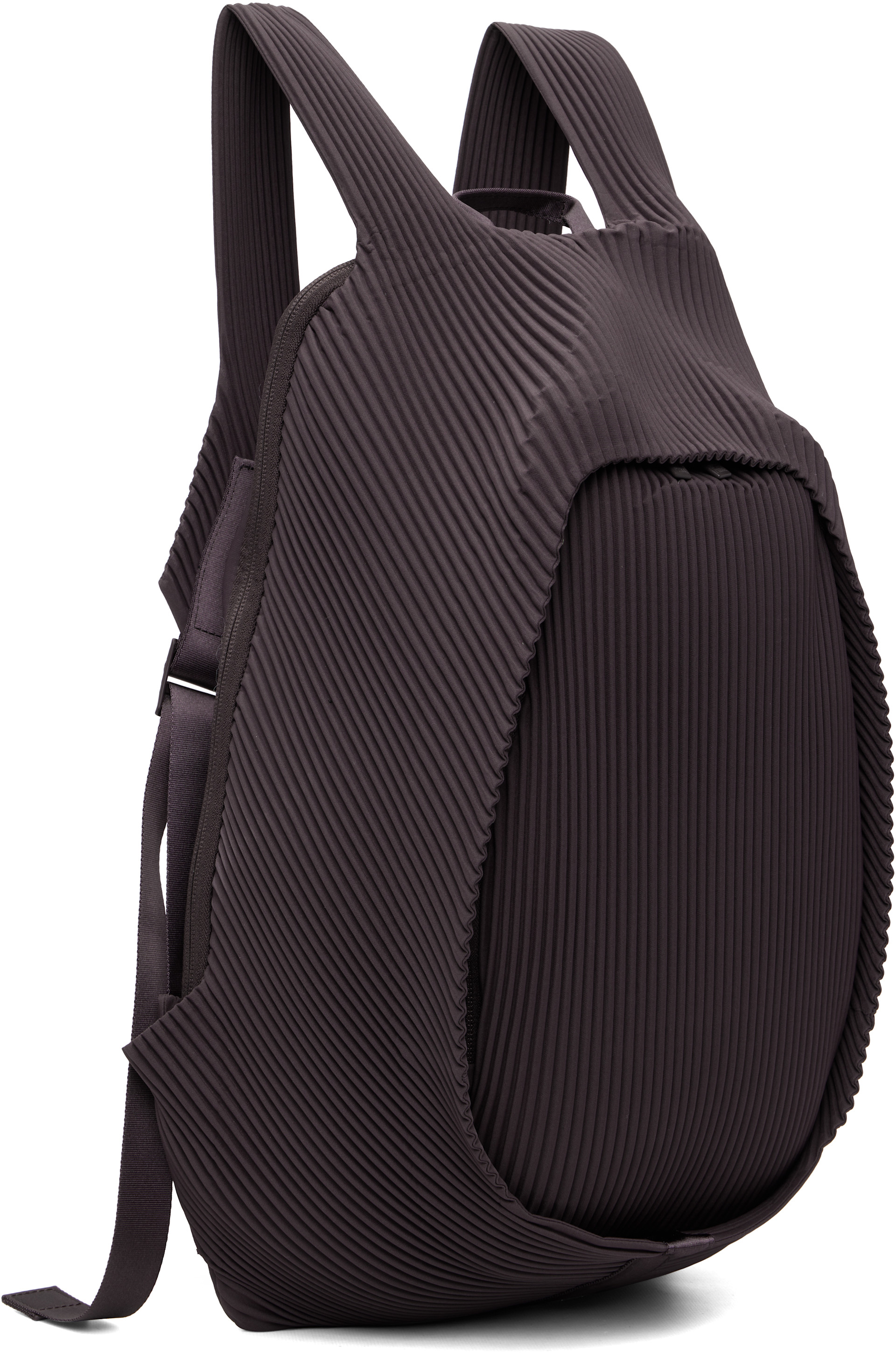 HOMME PLISSÉ ISSEY MIYAKE: Burgundy Pleats Backpack | SSENSE