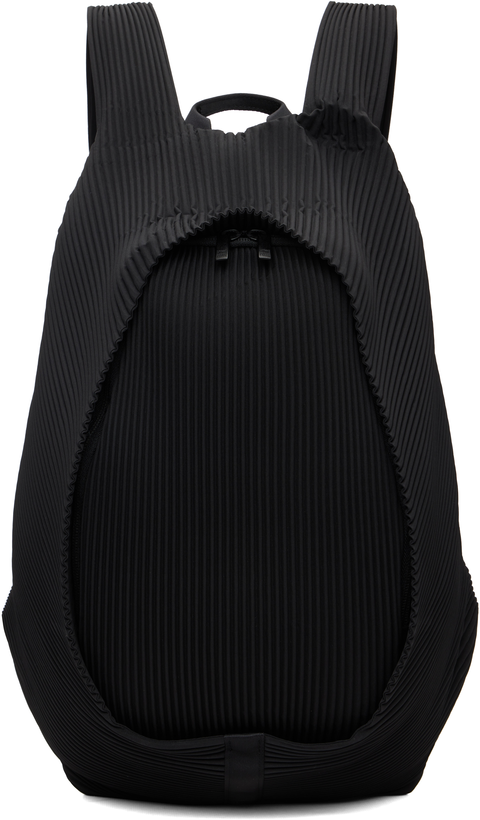 HOMME PLISSÉ ISSEY MIYAKE: Black Pleats Backpack | SSENSE