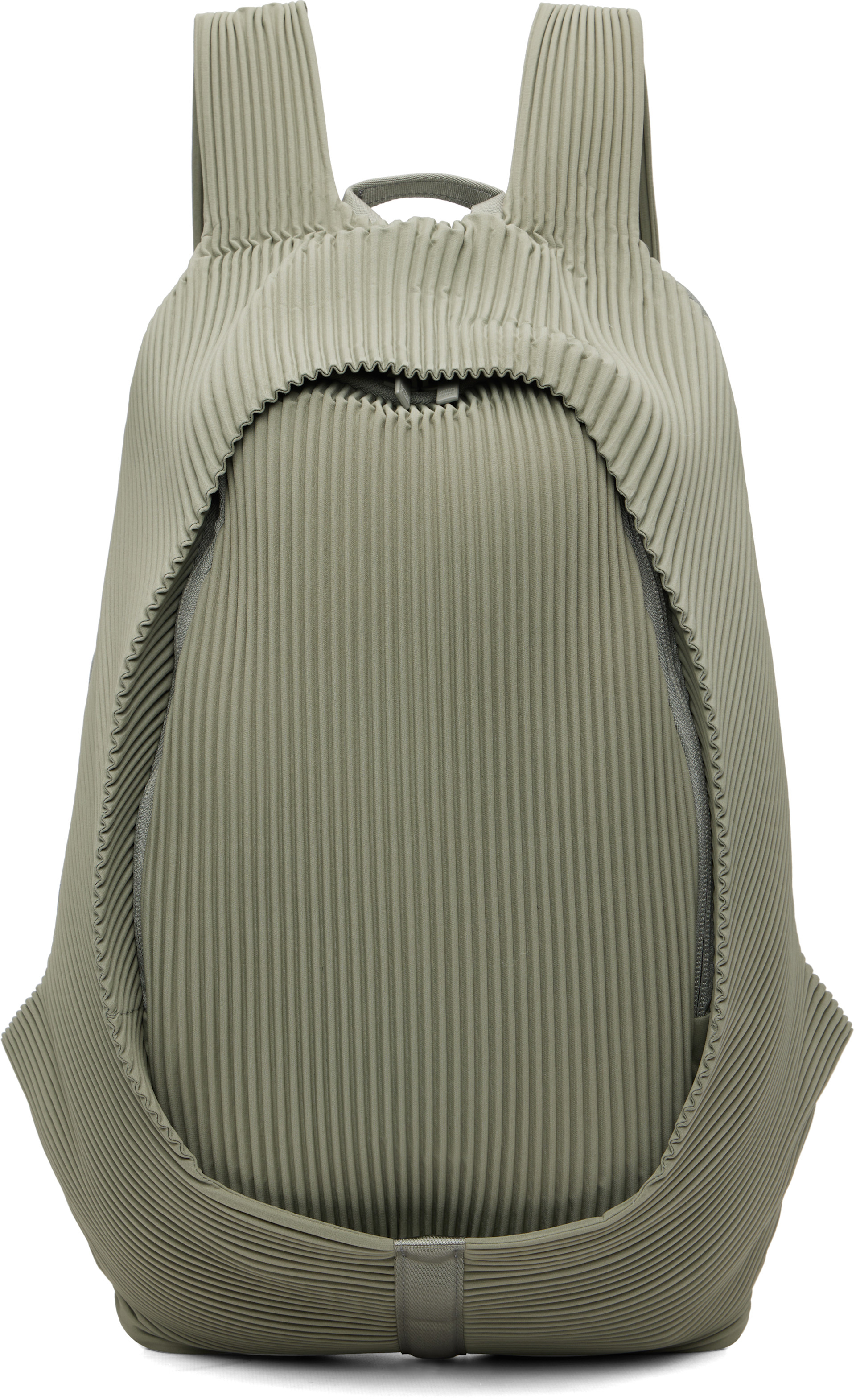 HOMME PLISSÉ ISSEY MIYAKE: Green Pleats Backpack | SSENSE