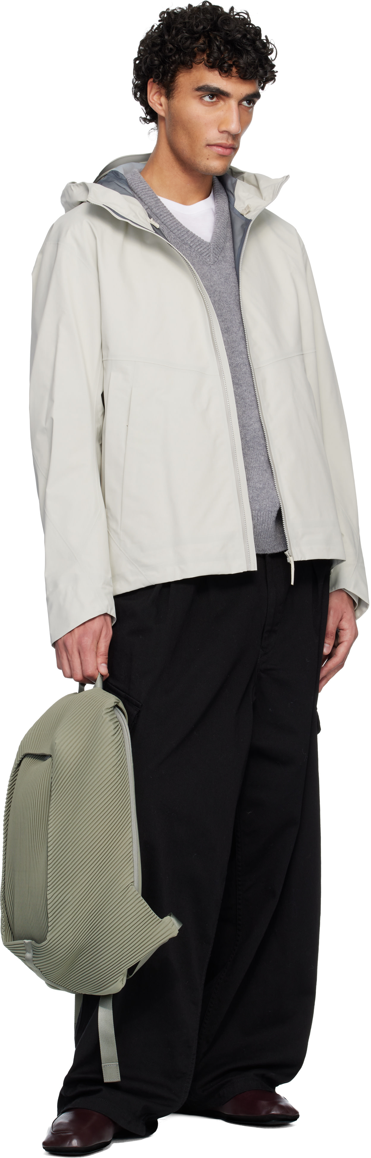 HOMME PLISSÉ ISSEY MIYAKE: Green Pleats Backpack | SSENSE