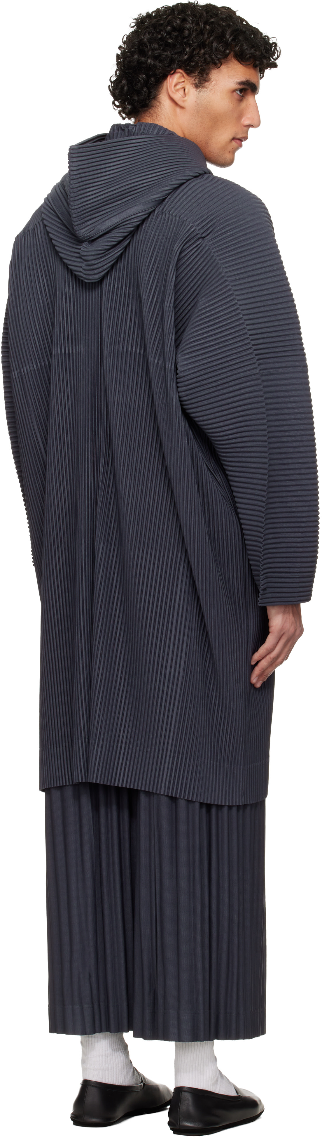 HOMME PLISSÉ ISSEY MIYAKE: Navy Monthly Colors December Coat | SSENSE