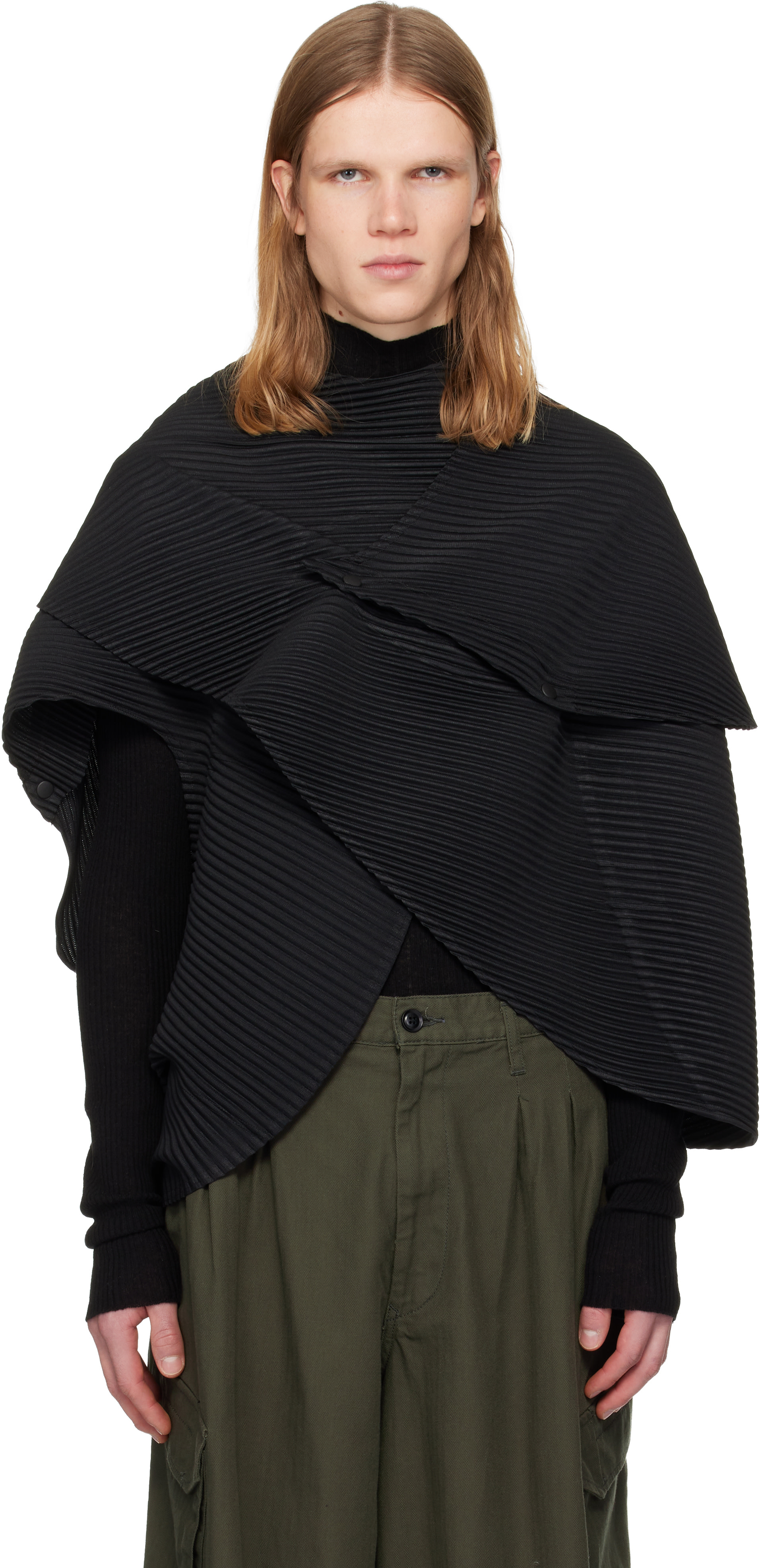 HOMME PLISSÉ ISSEY MIYAKE: Black Stone Cloud Vest | SSENSE Canada