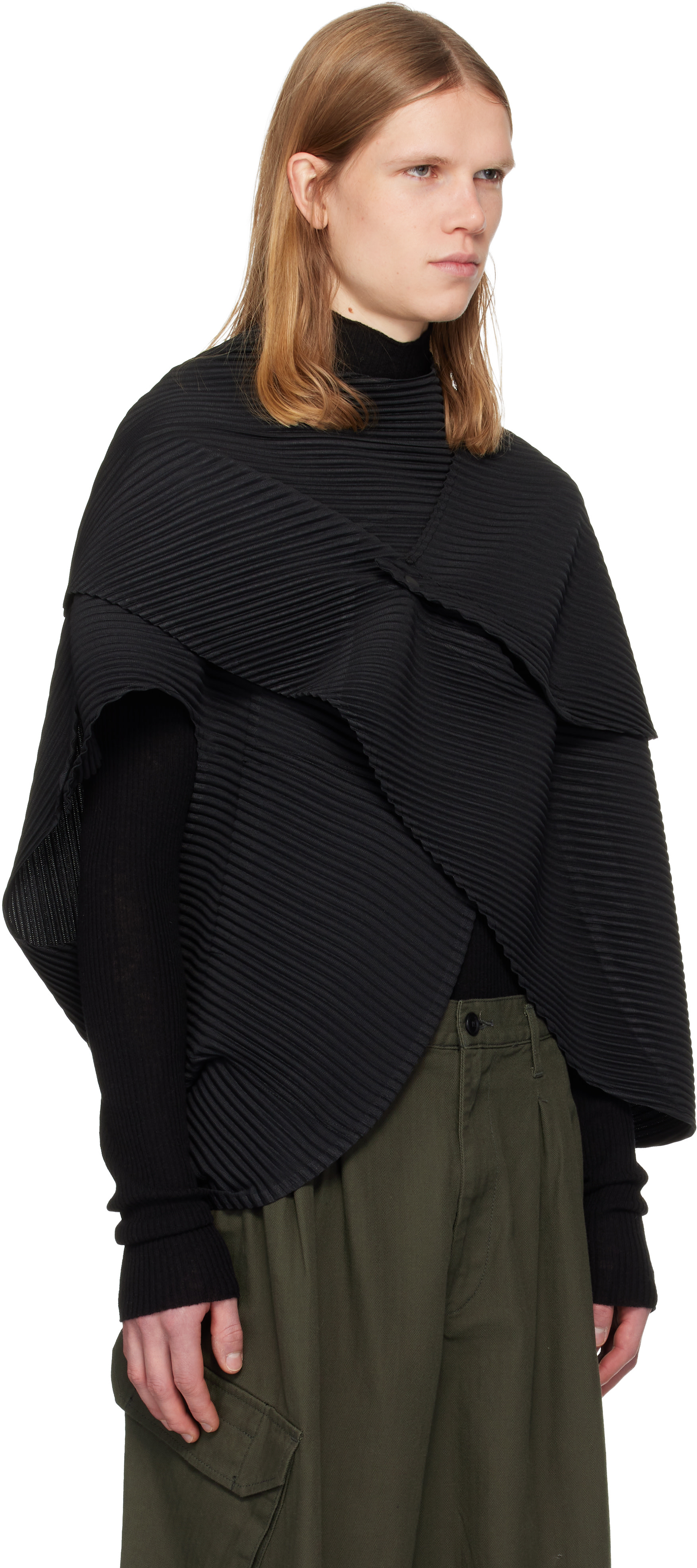 HOMME PLISSÉ ISSEY MIYAKE: Black Stone Cloud Vest | SSENSE
