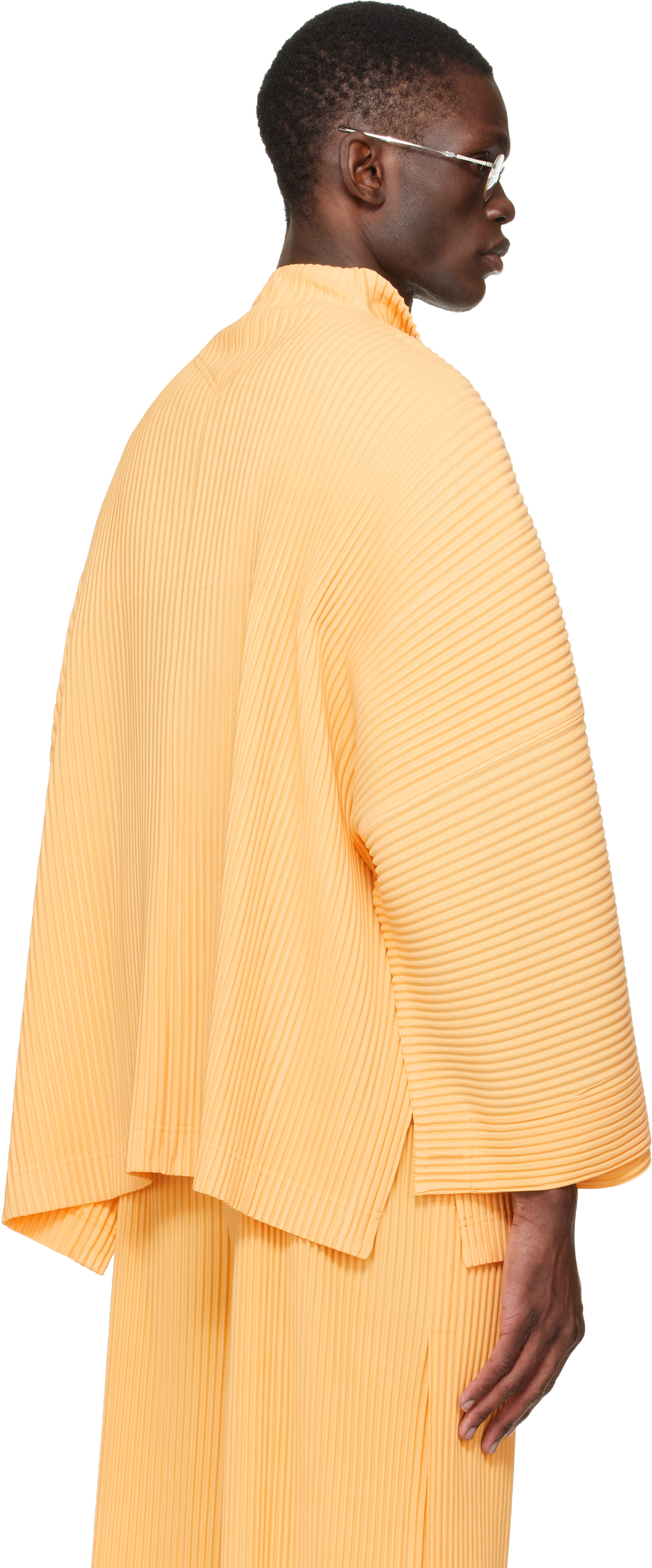 HOMME PLISSÉ ISSEY MIYAKE: Yellow Wear Or Wrap Jacket | SSENSE