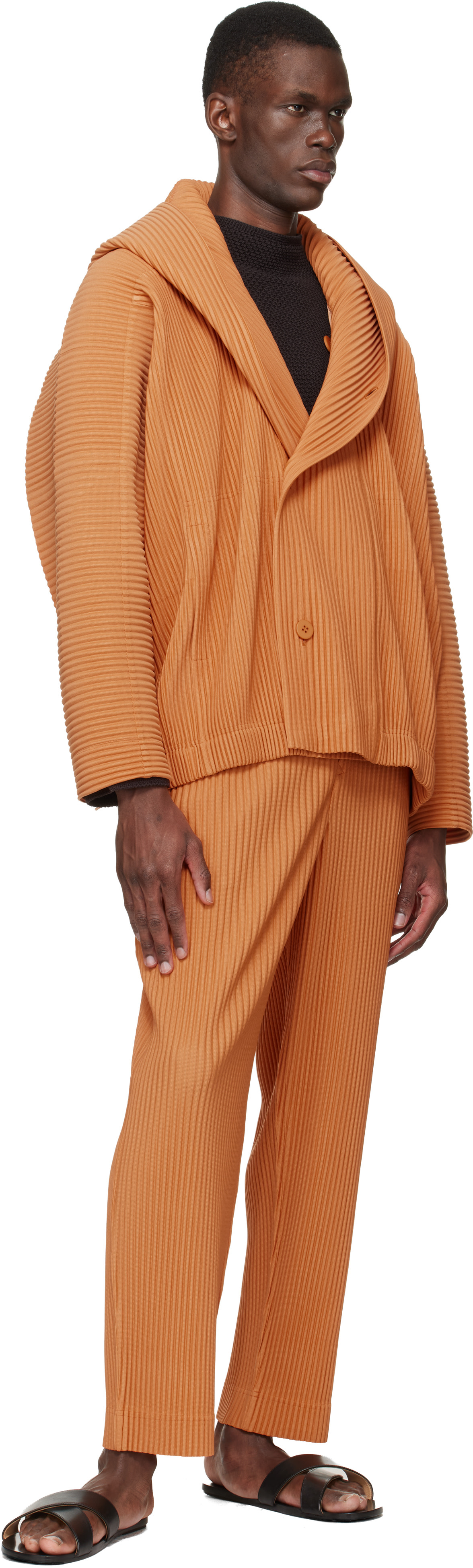 HOMME PLISSÉ ISSEY MIYAKE: Orange Monthly Colors March Jacket | SSENSE