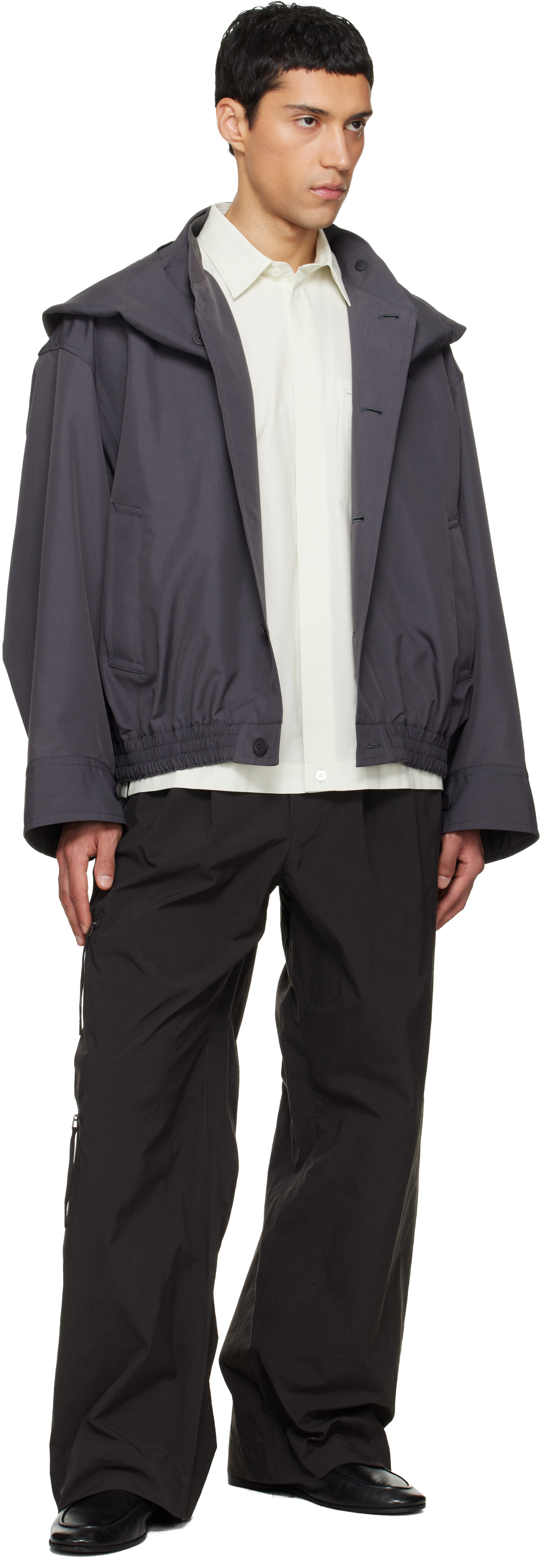 【新品】HOMME PLISSE ISSEY MIYAKE ブラック　グレー　Ｓ Tailored Pleats Jacket in Dark Grey – SVRN