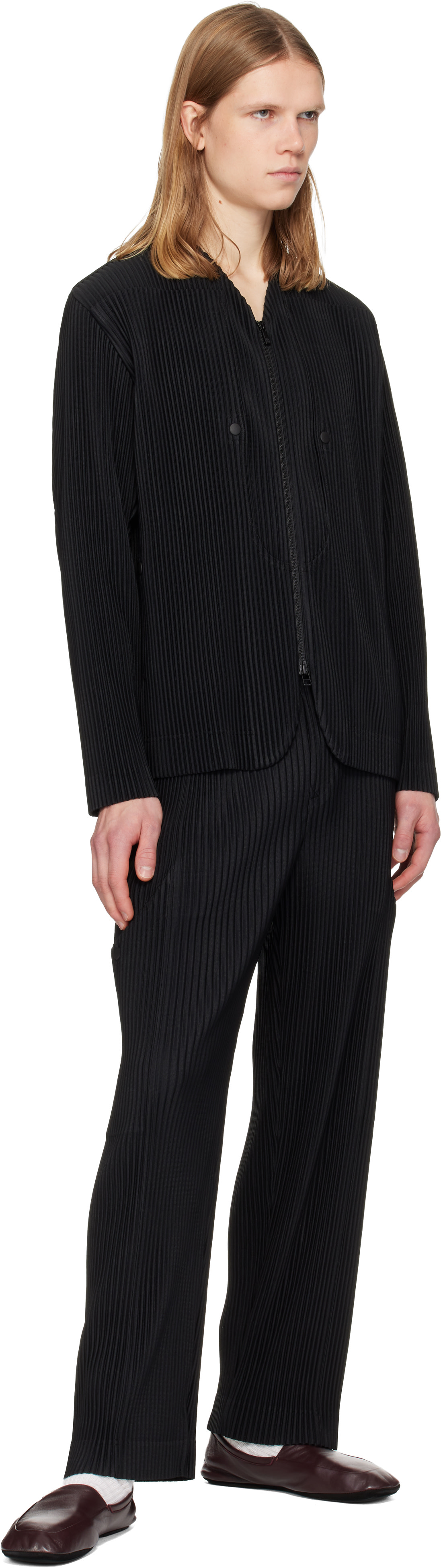 HOMME PLISSÉ ISSEY MIYAKE スラックス ブラック Issey Miyake Homme Plisse Basics Straight Pant Black – LESS 17