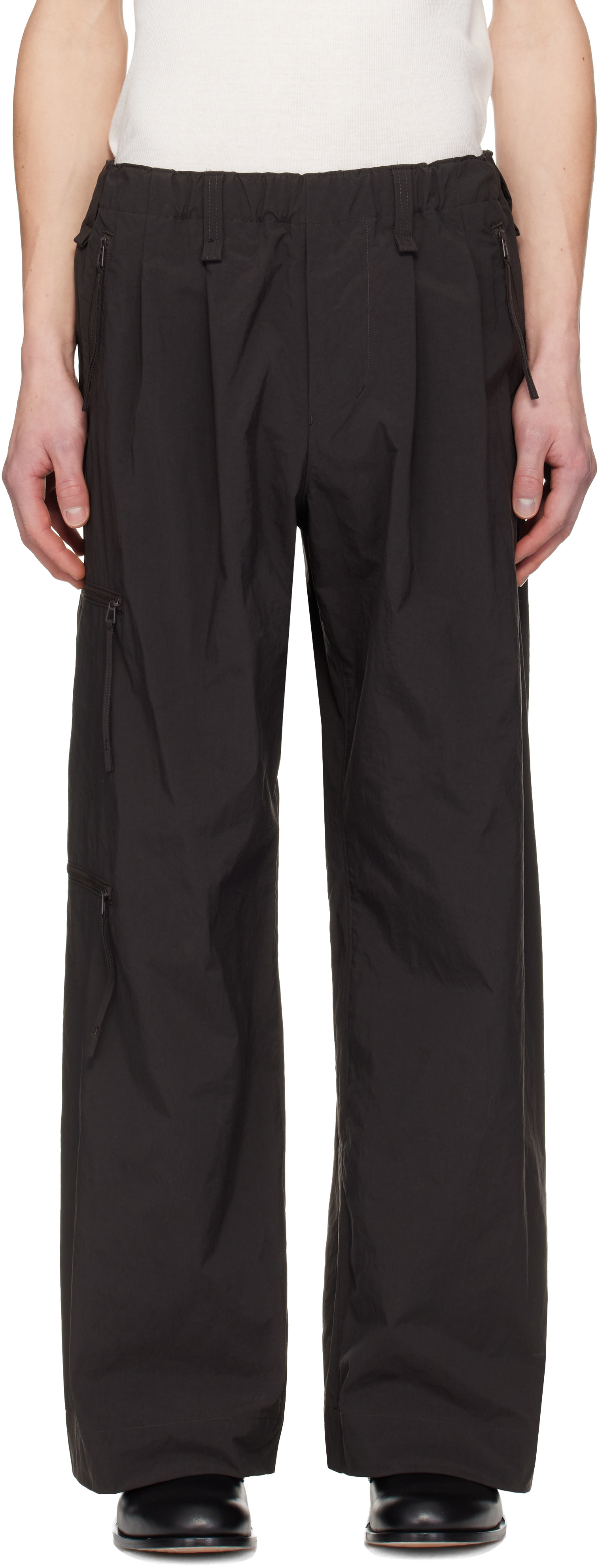 HOMME PLISSÉ ISSEY MIYAKE: Brown Quarry Trousers | SSENSE